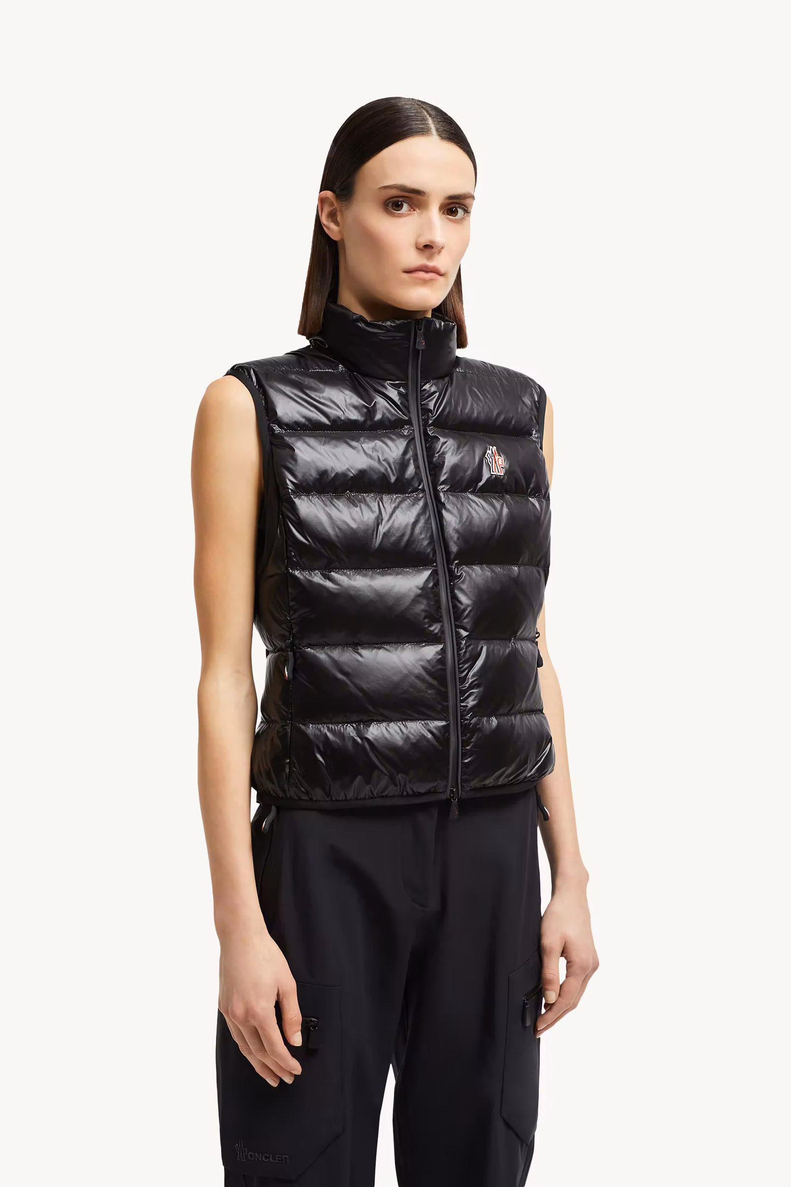 Padded Zip-Up Jersey Vest