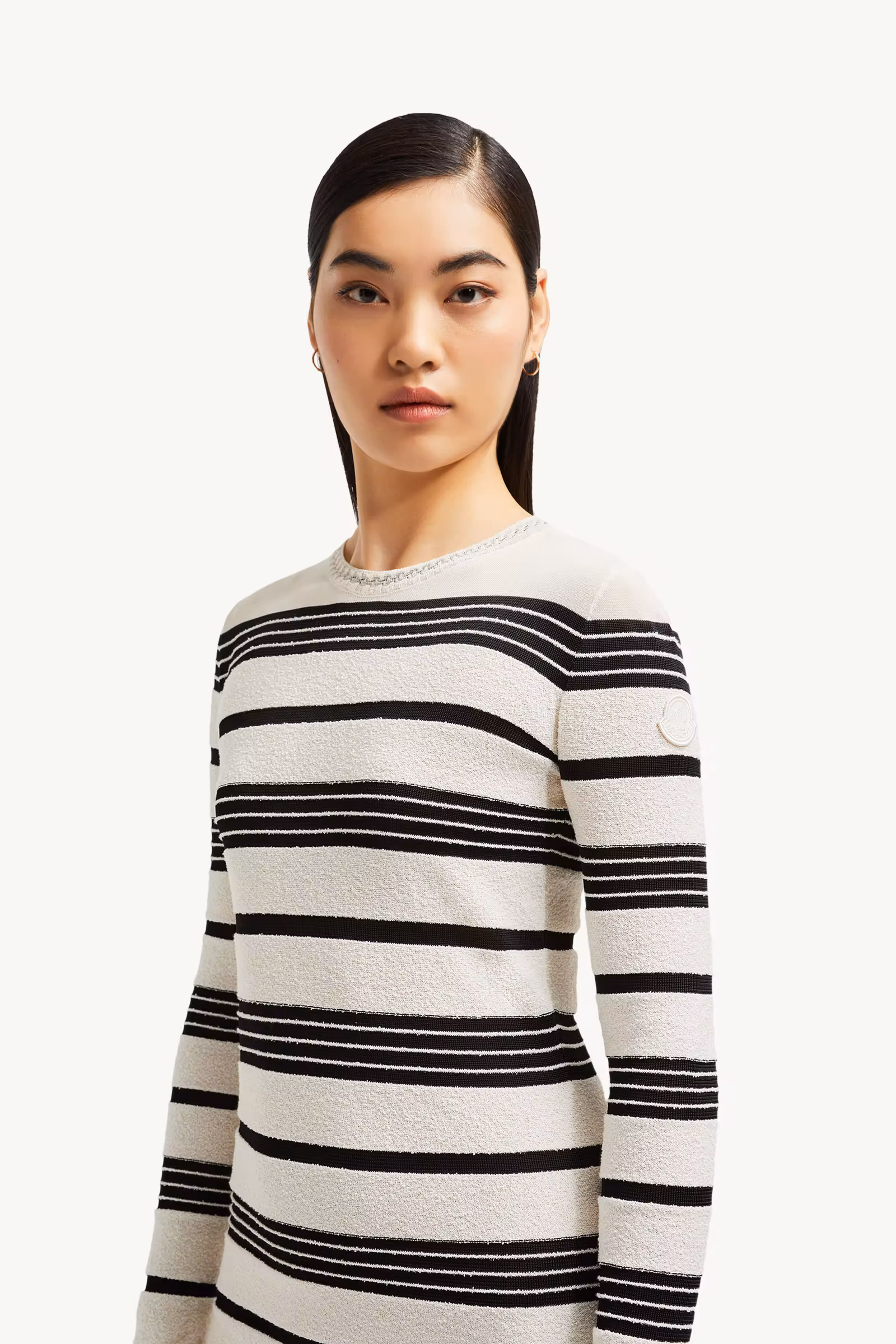 Striped Bouclé Midi Dress