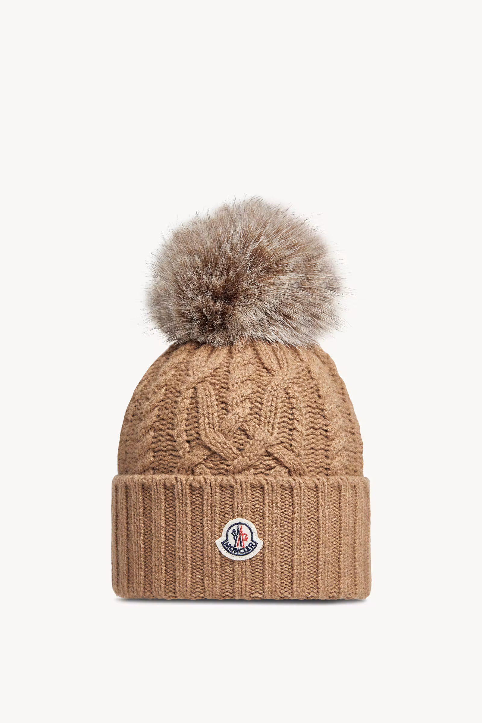 Cashmere Blend Beanie with Pom Pom
