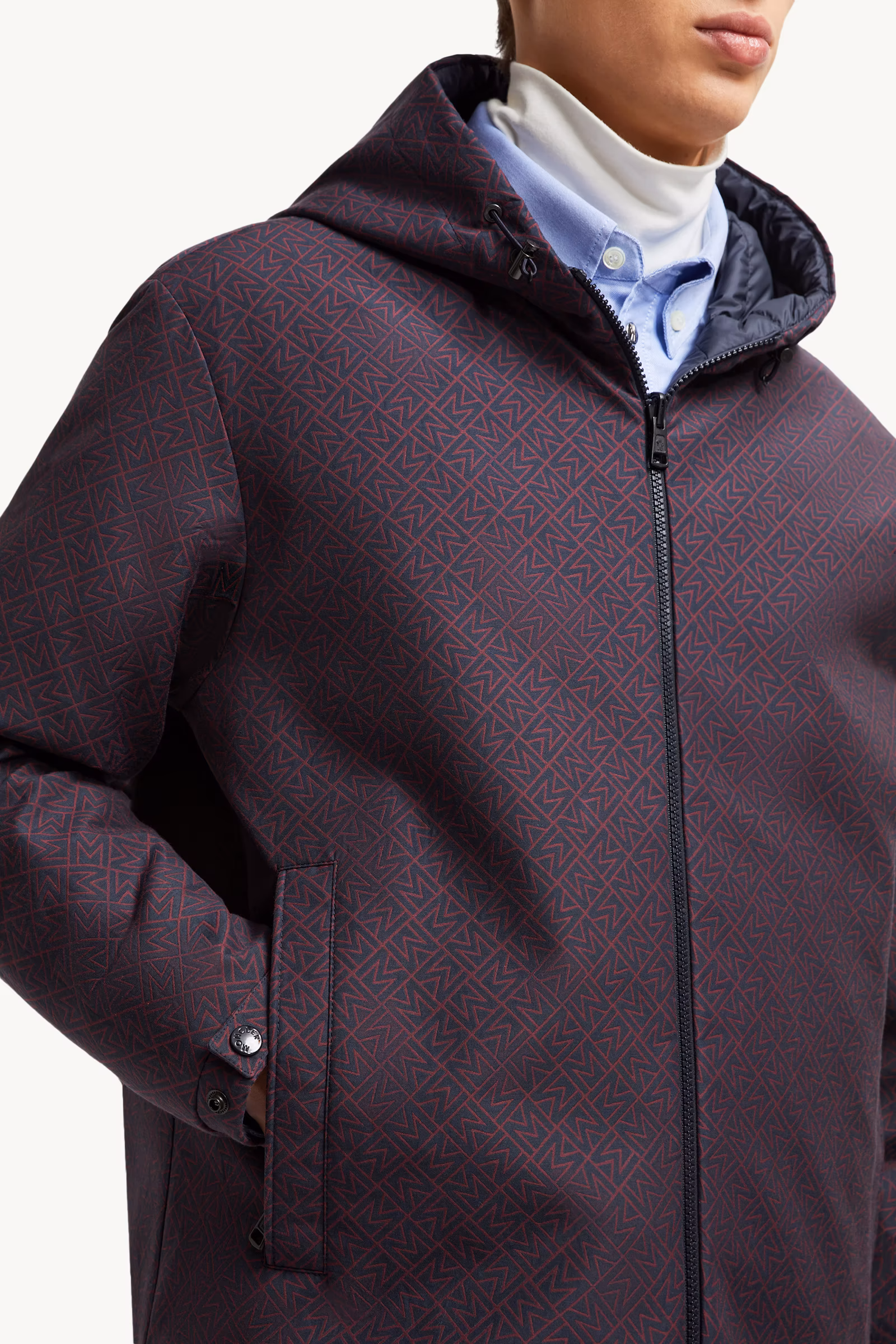 Monogram Guery Reversible Hooded Short Down Jacket