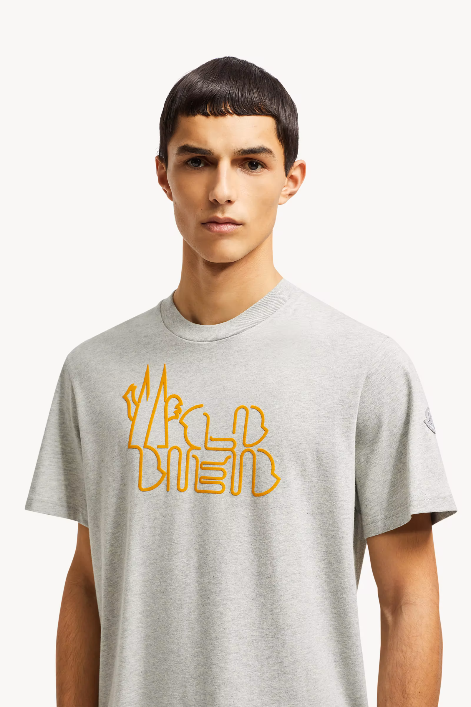 Curved Logo Cotton T-Shirt