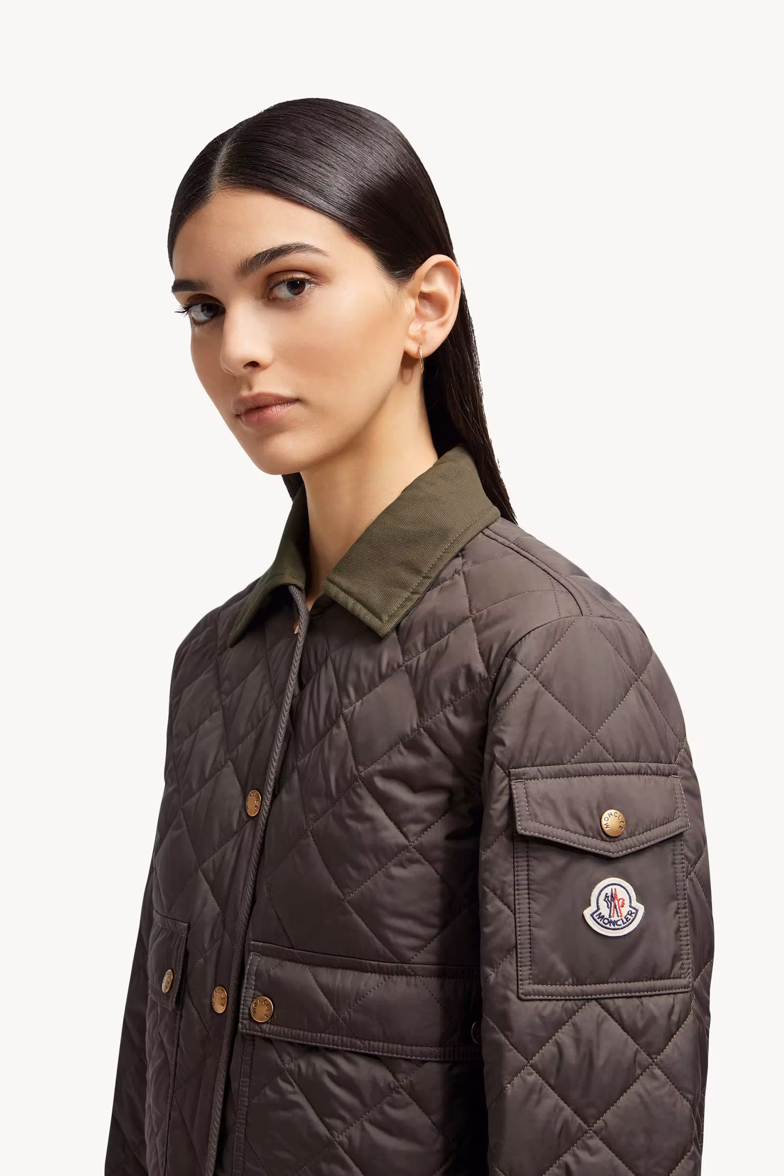 Chitre Diamond-Quilted Padded Shirt Jacket