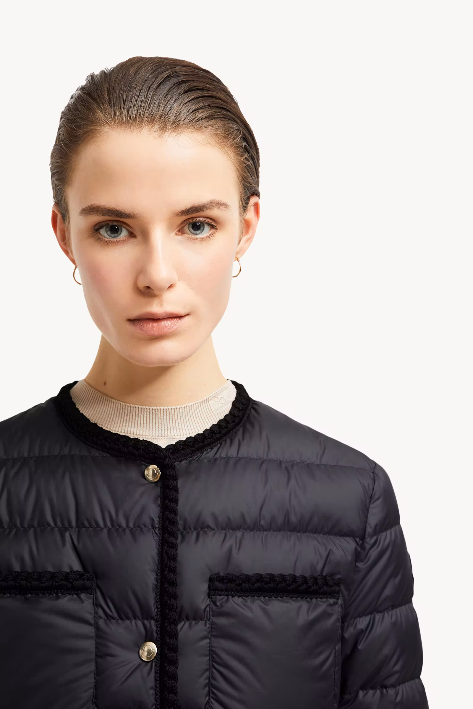 Gencay Braided Trim Short Down Jacket