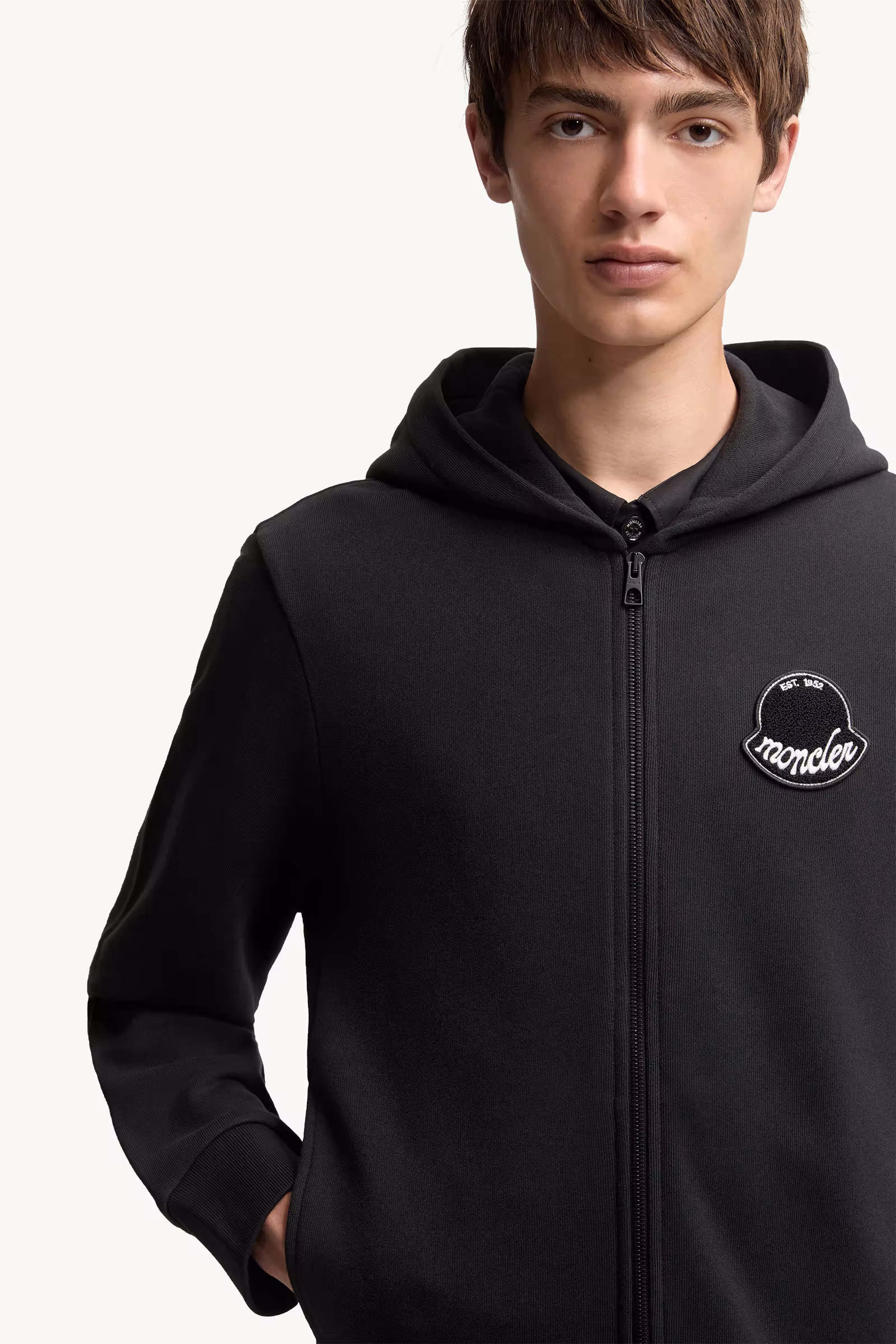 Logo Cotton Zip-Up Hoodie