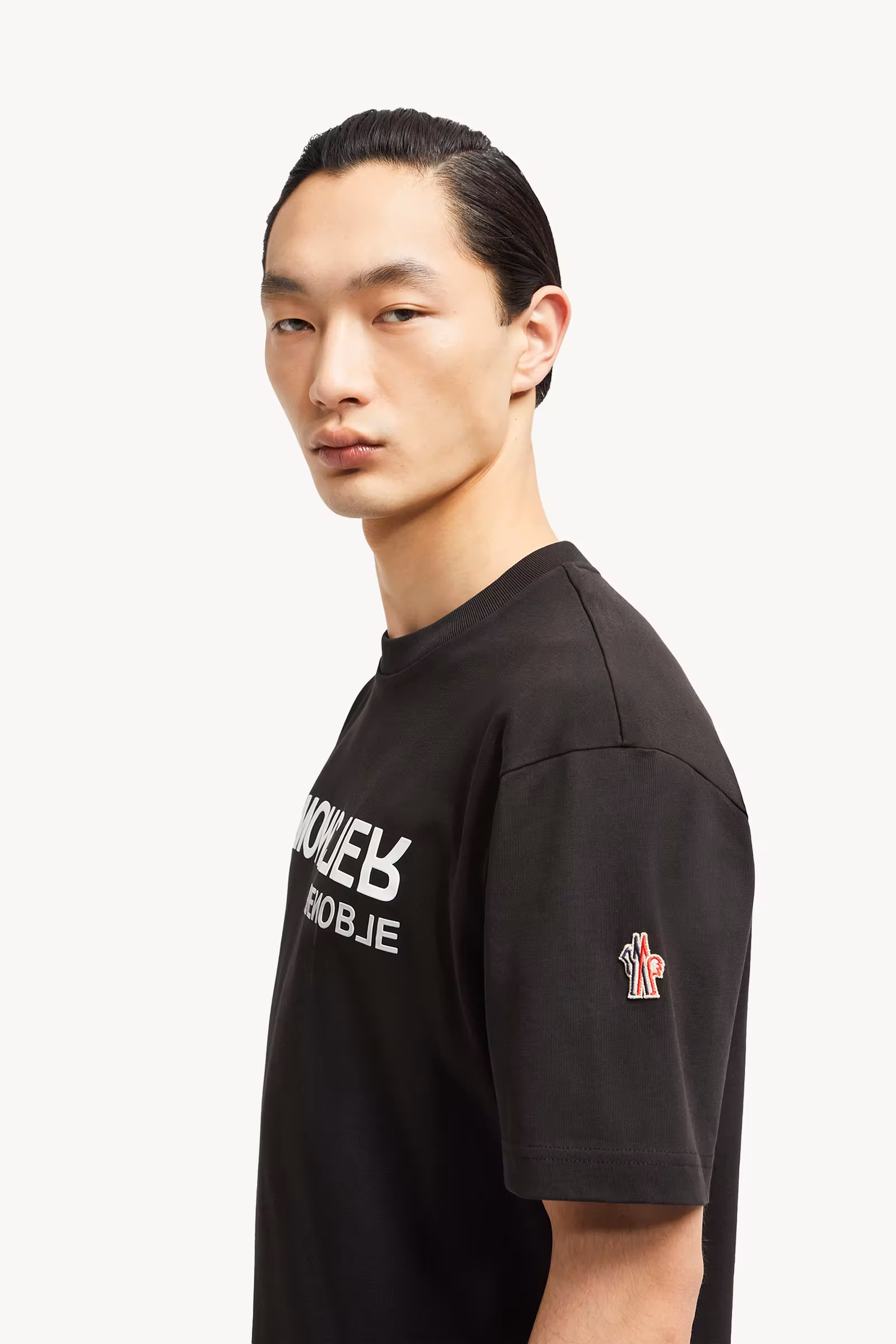 Mirrored Logo Cotton T-Shirt