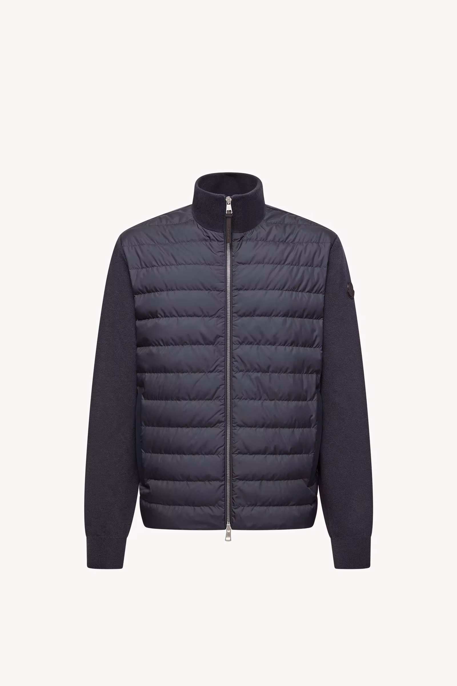 Padded Wool & Cashmere Zip-Up Cardigan