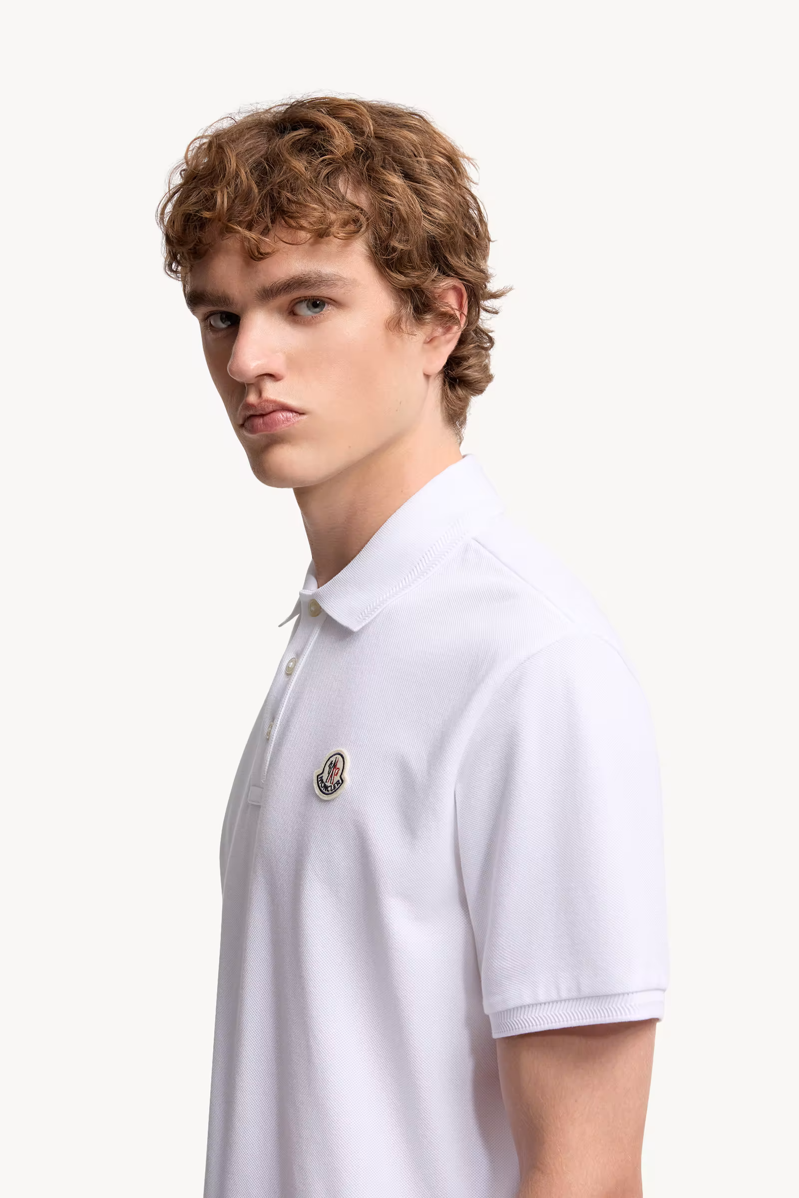Logo Patch Cotton Piquet Polo Shirt