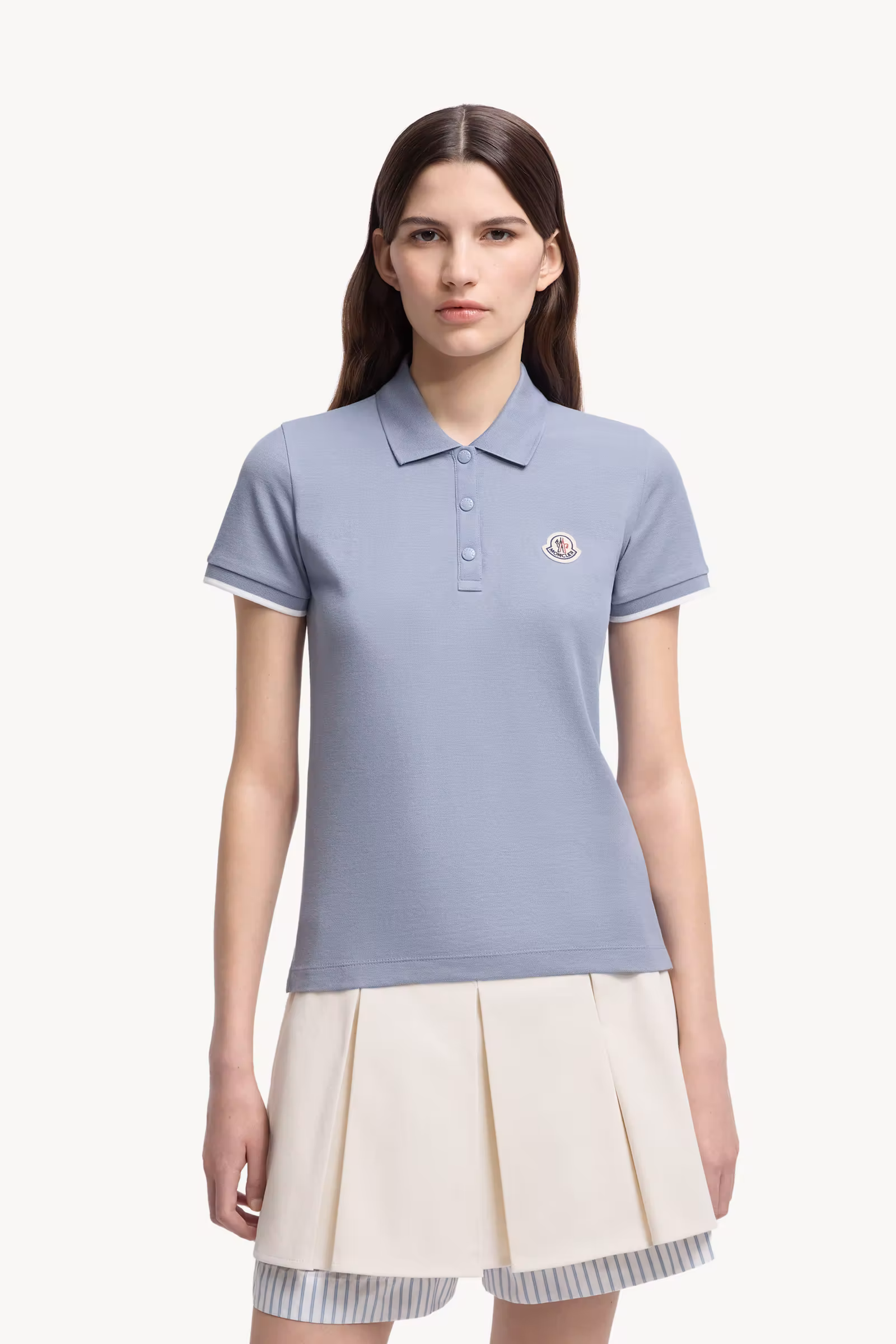 Logo Patch Cotton Piquet Polo Shirt