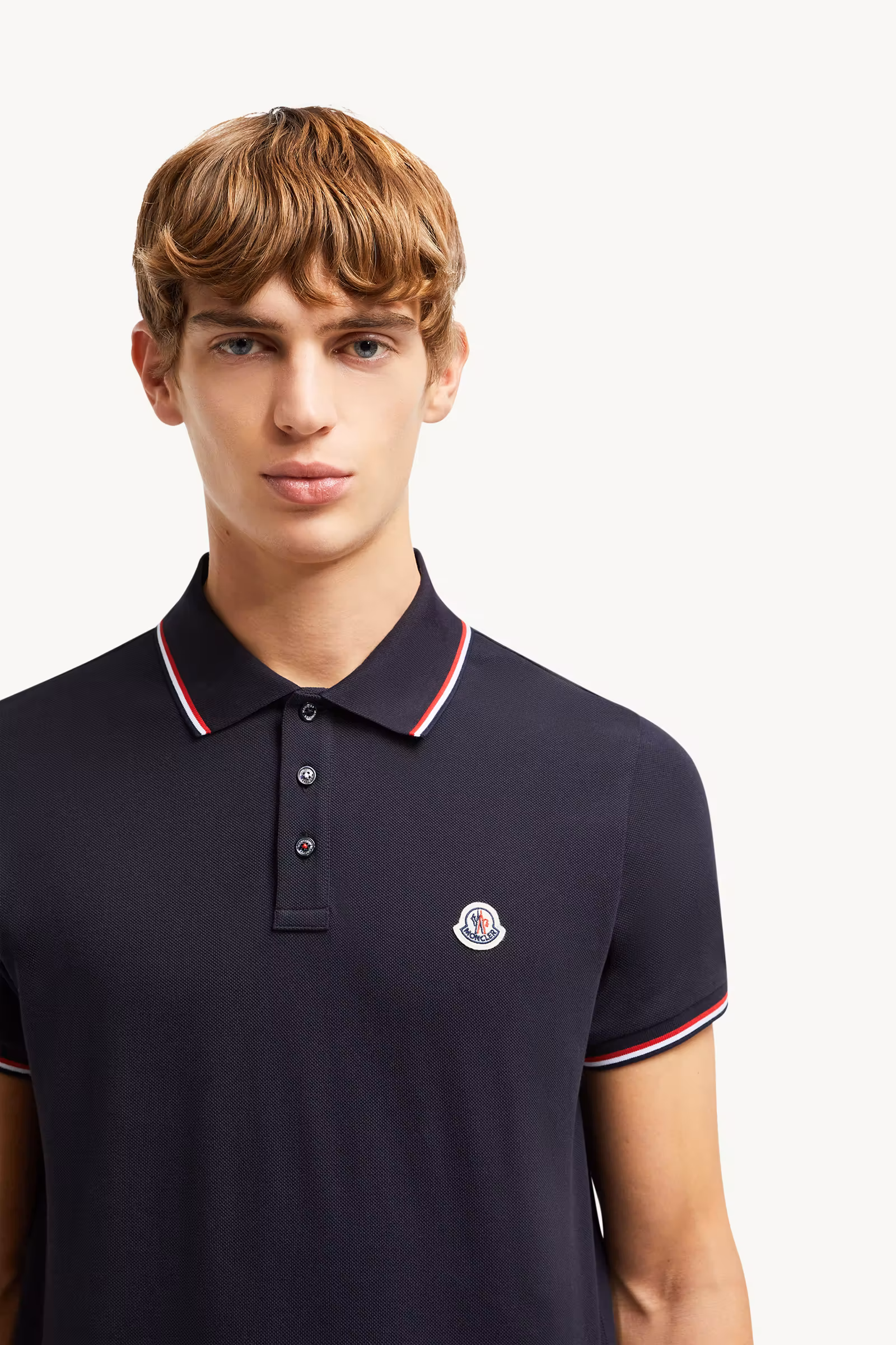 Tricolor-Trimmed Cotton Piquet Polo Shirt