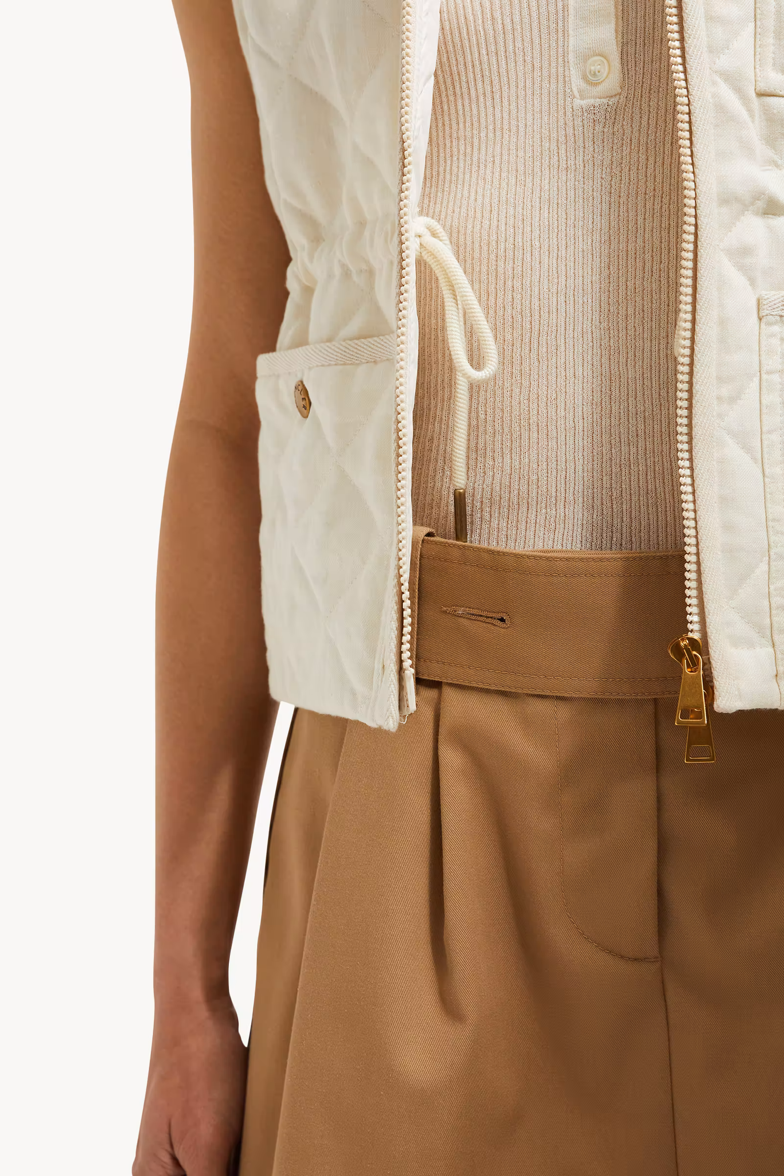 Vigny Diamond-Quilted Padded Linen Vest