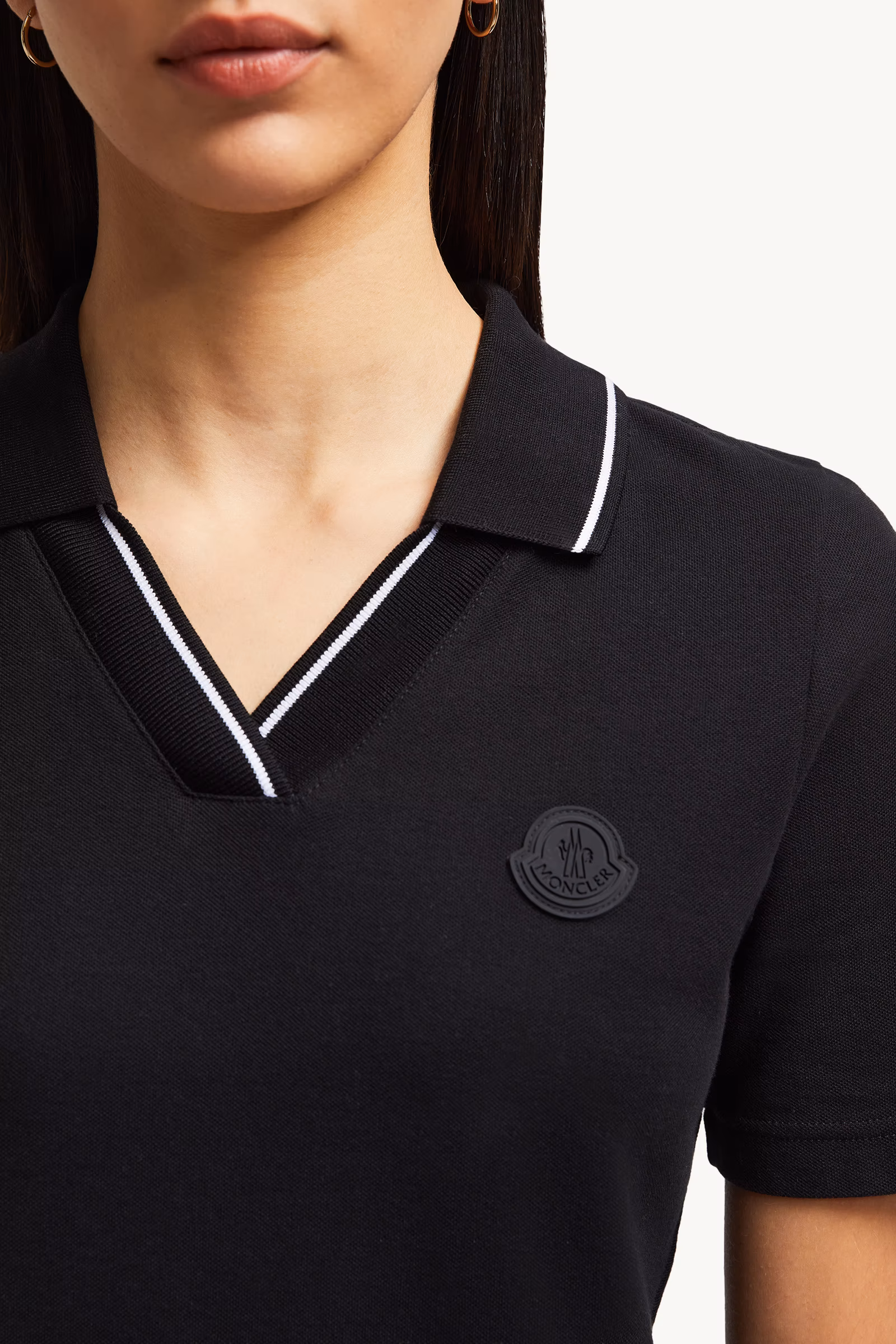 Logo Patch Cotton Piquet Polo Shirt