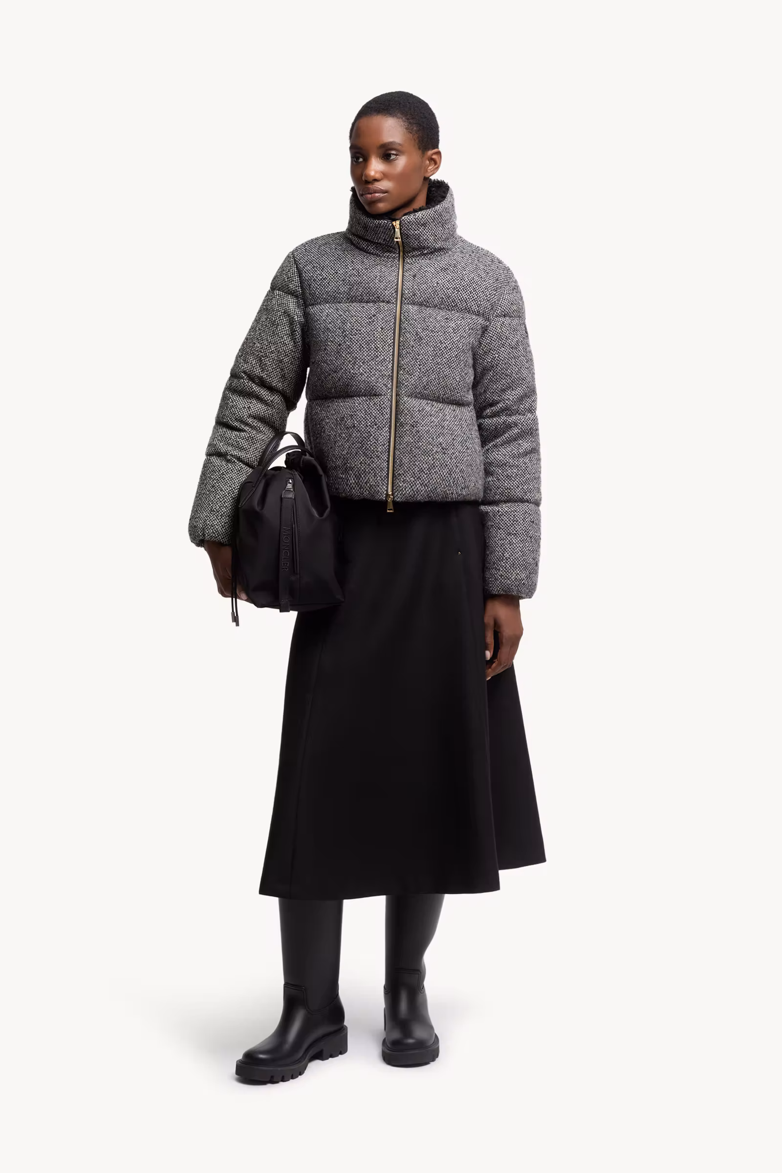 Careil Wool Bouclé Short Down Jacket