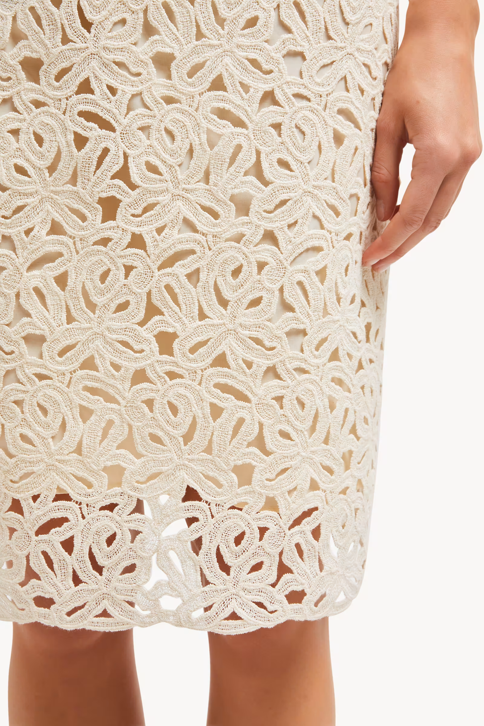 Macramé Knee-Length Skirt