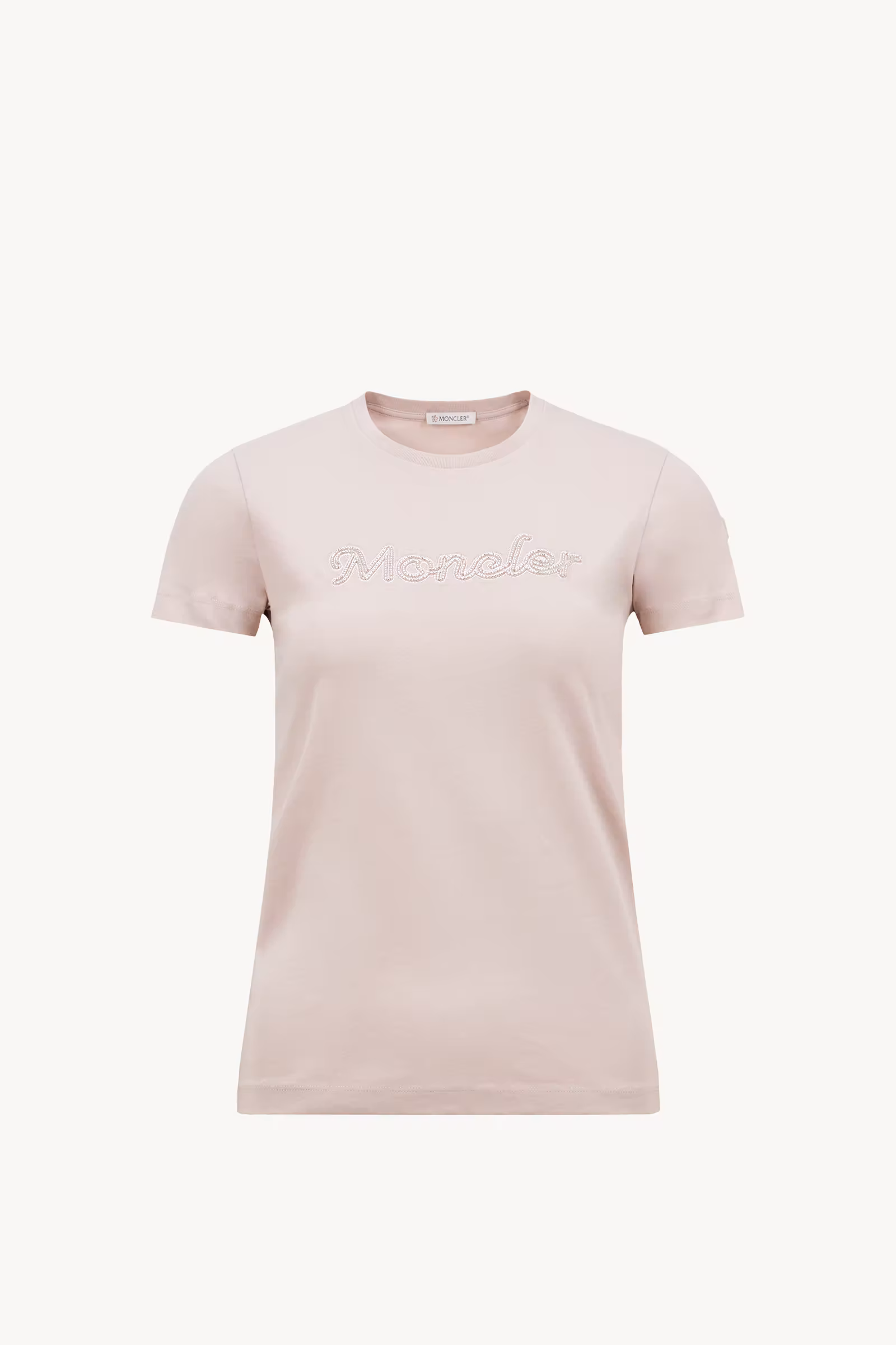 Pearl-Embroidered Logo Cotton T-Shirt