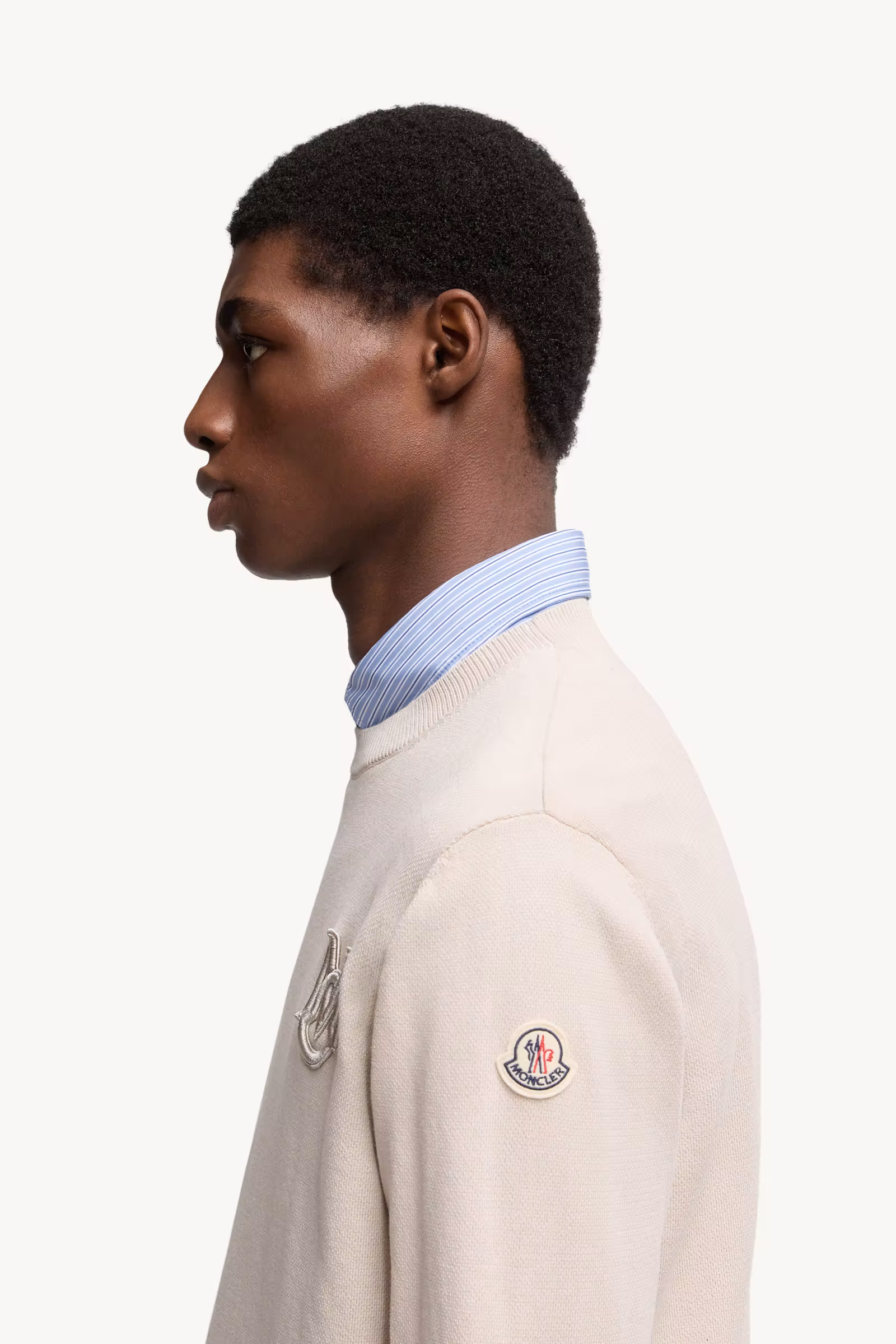 Embroidered Monogram Cotton Sweater