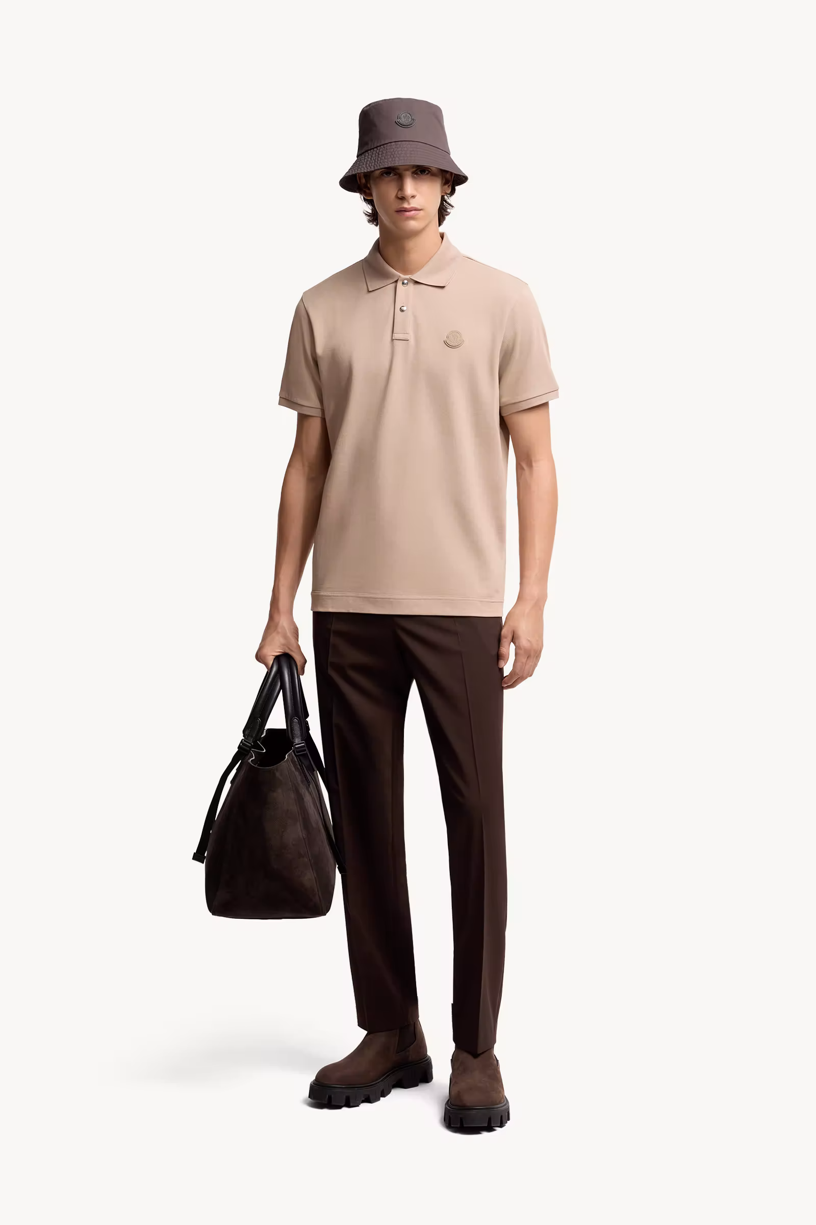 Logo Patch Cotton Piquet Polo Shirt