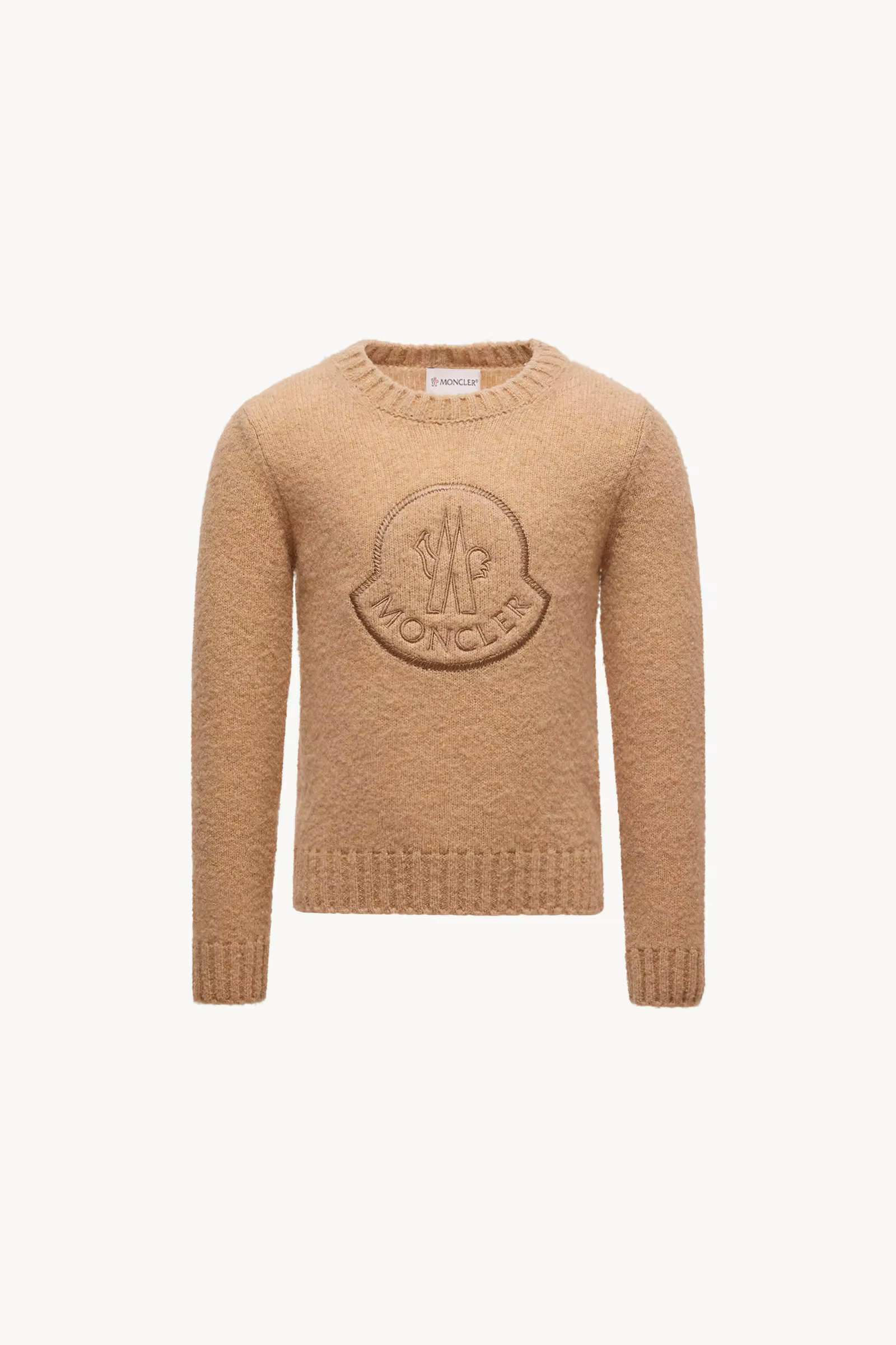 Embroidered Logo Wool Blend Sweater