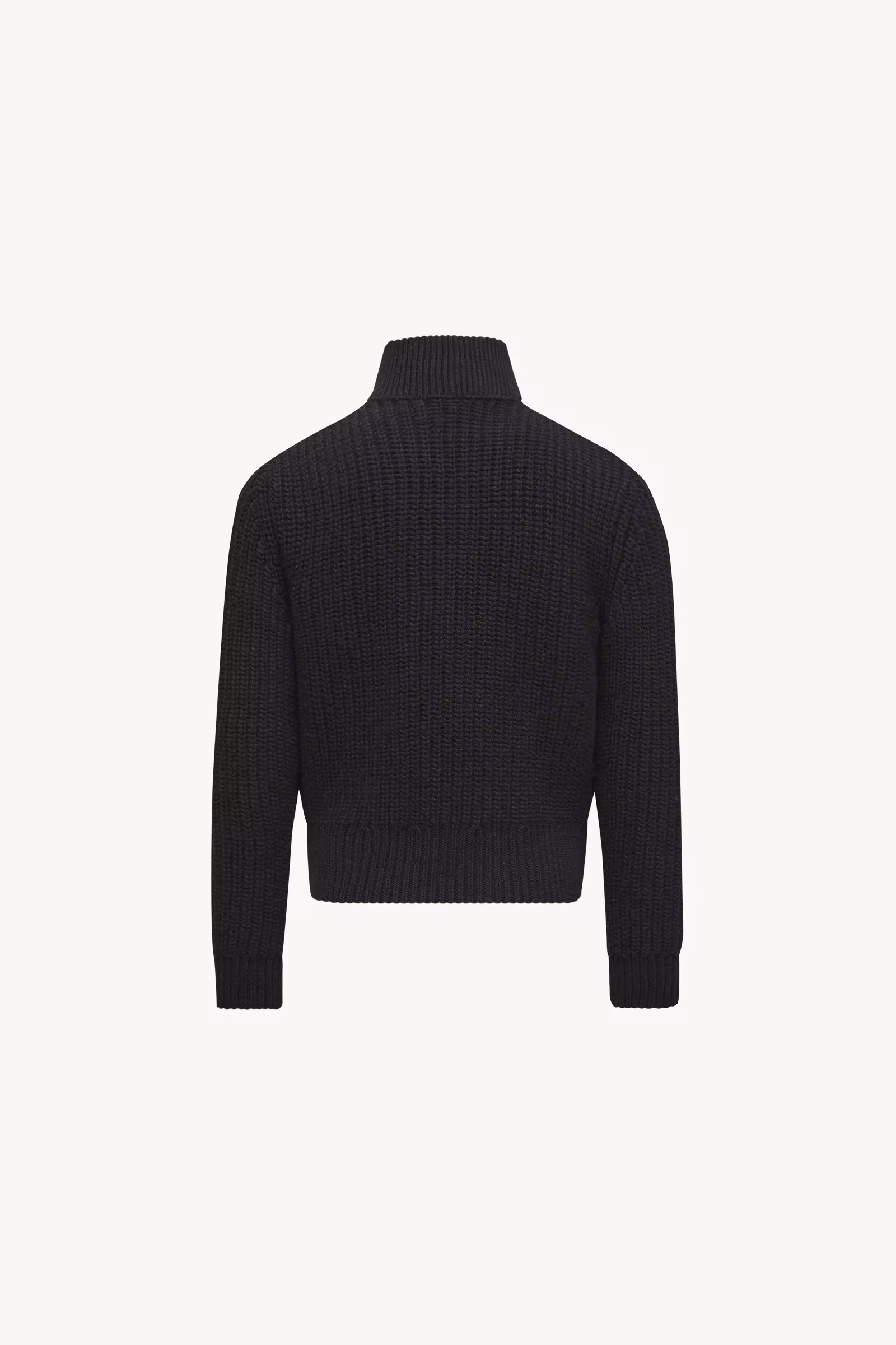 Padded Wool Zip-Up Cardigan