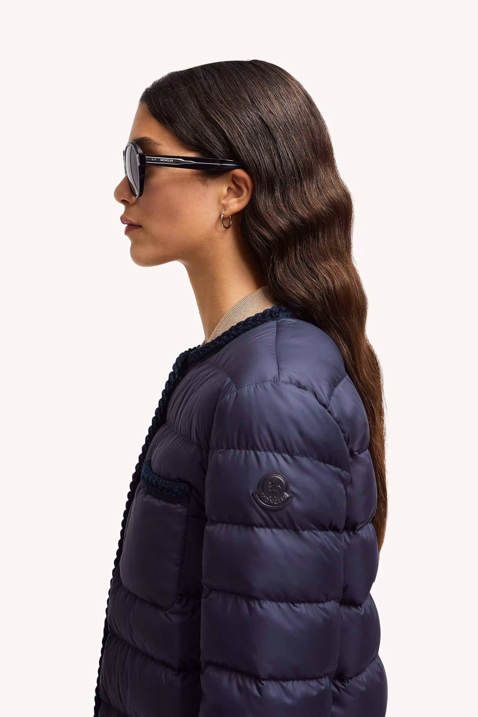 Gencaylong Braided Trim Mid-Length Down Jacket