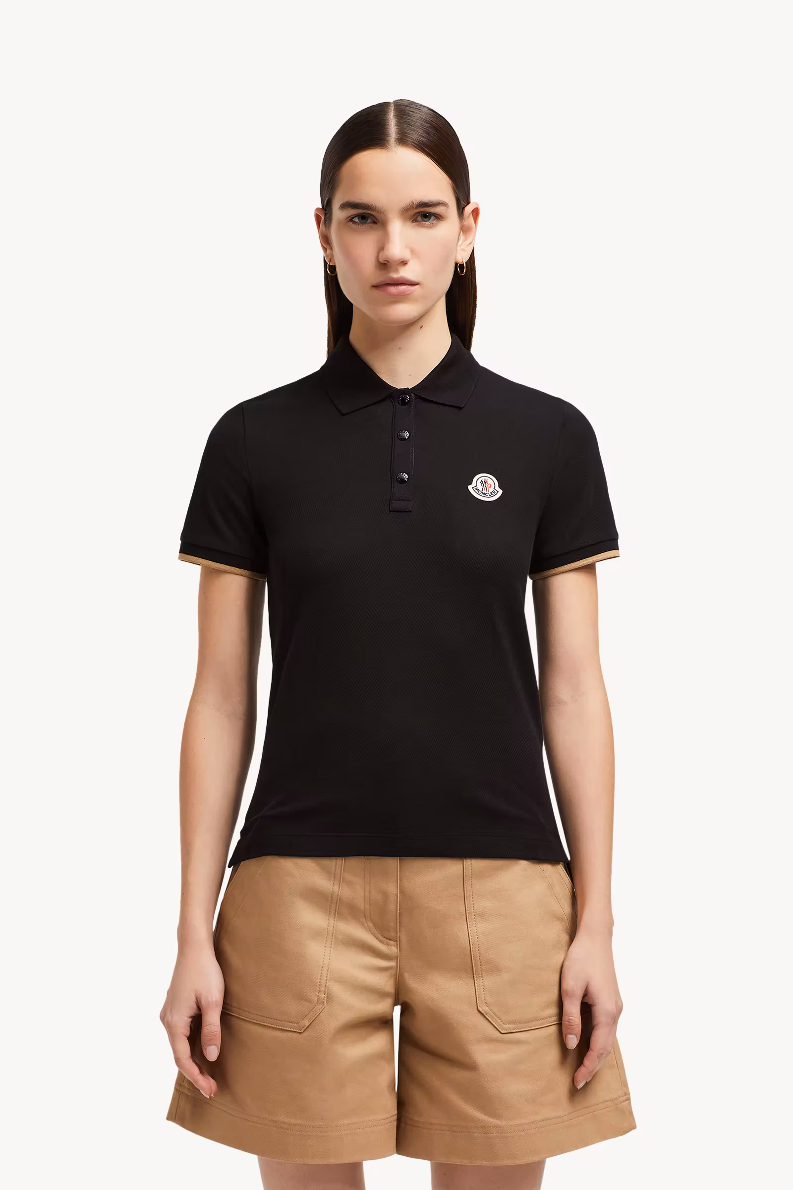 Logo Patch Cotton Piquet Polo Shirt