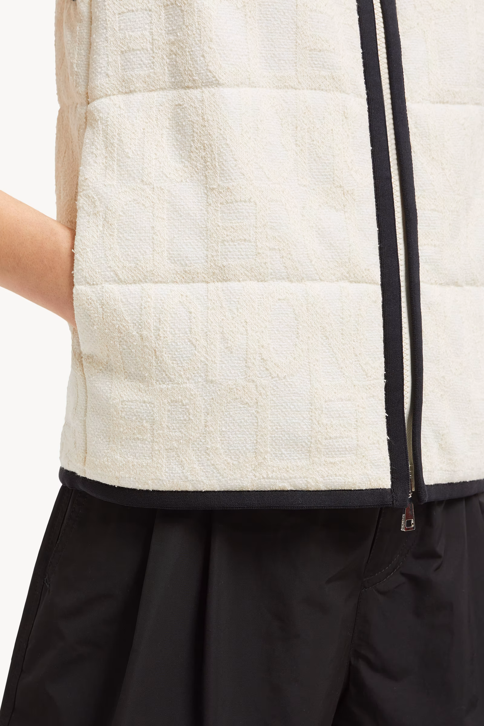 Terry Cloth Logo Jacquard Padded Vest