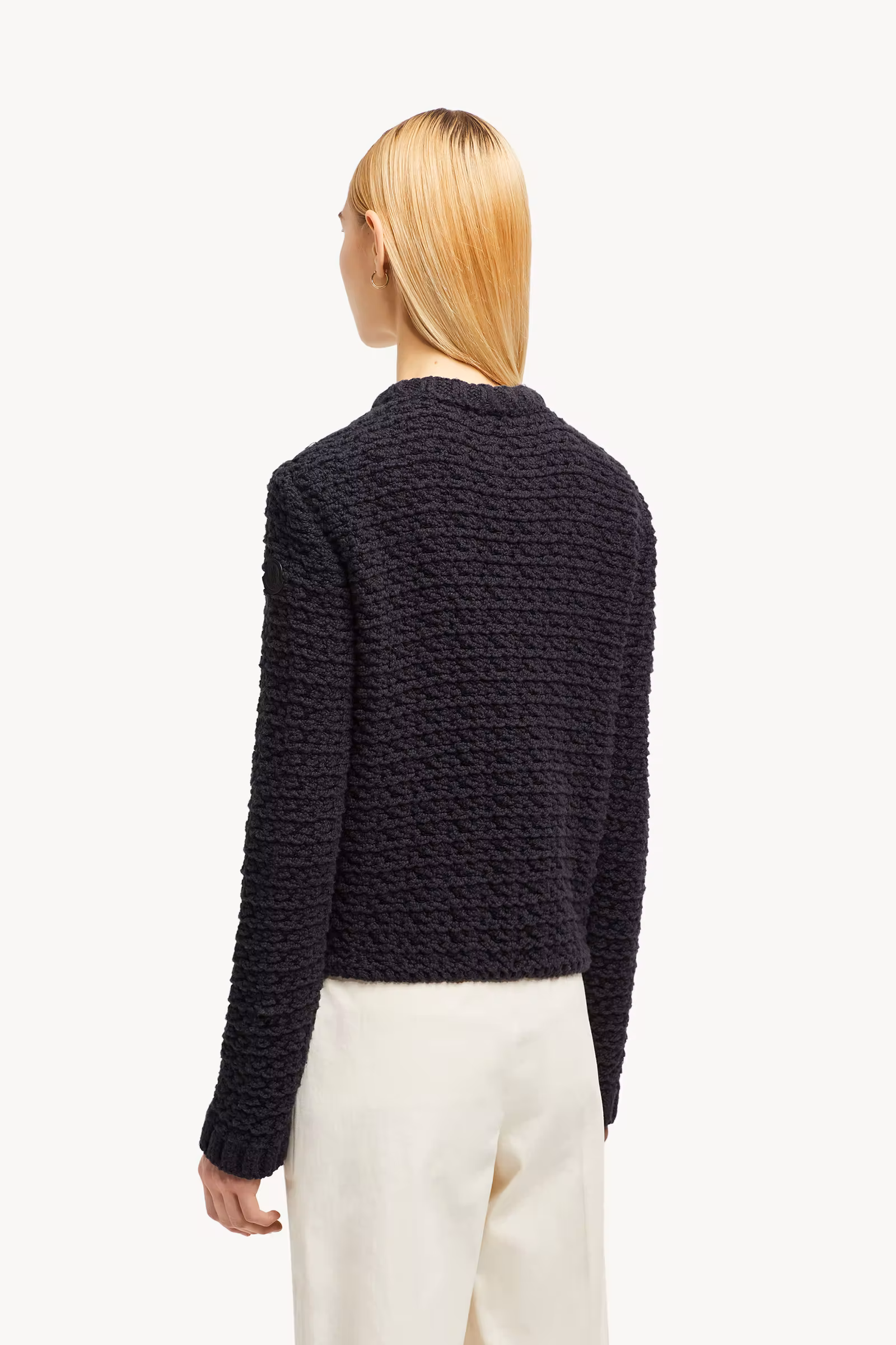 Padded Cotton Zip-Up Cardigan