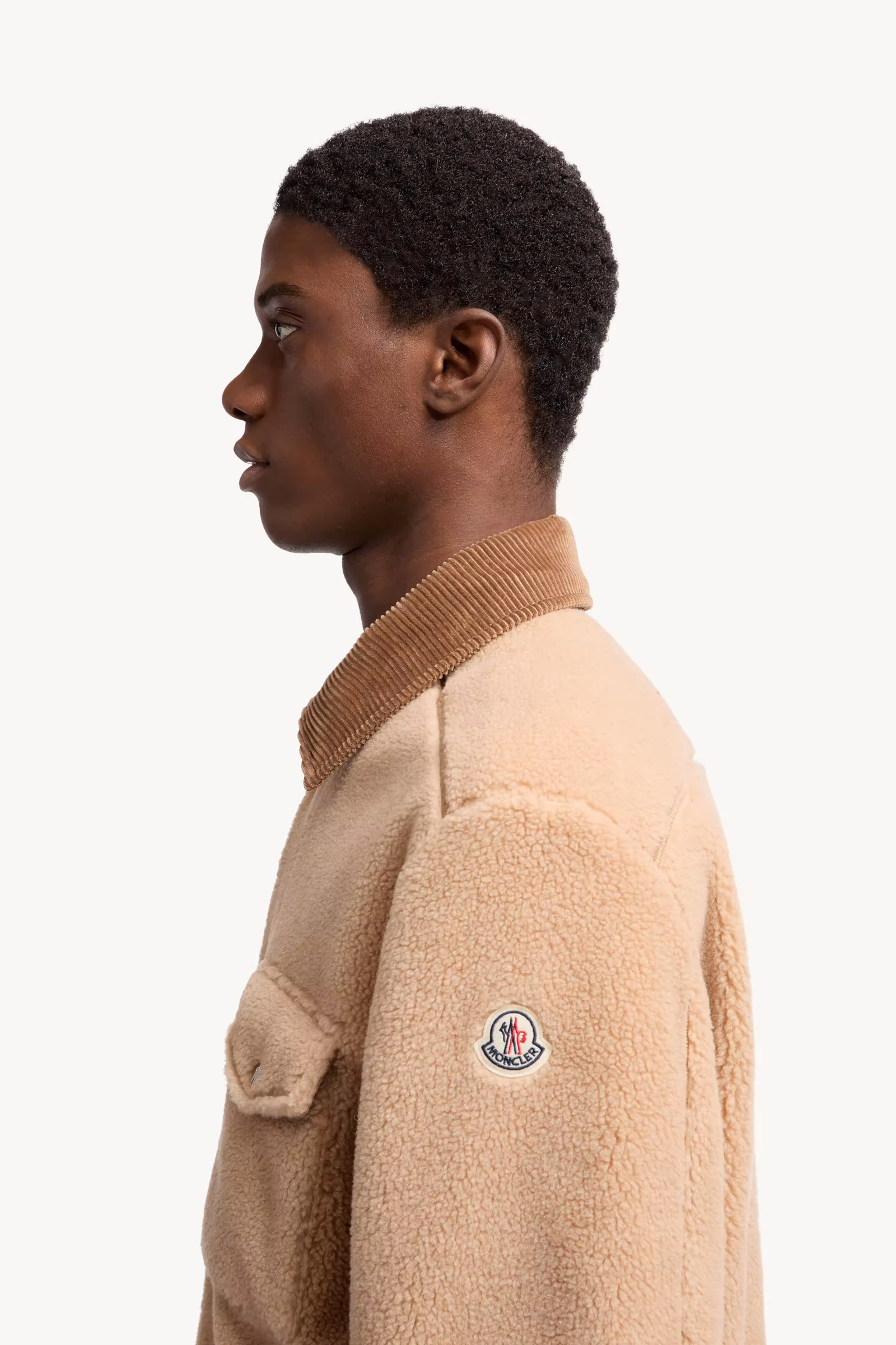 Teddy Corduroy-Trimmed Shirt Jacket