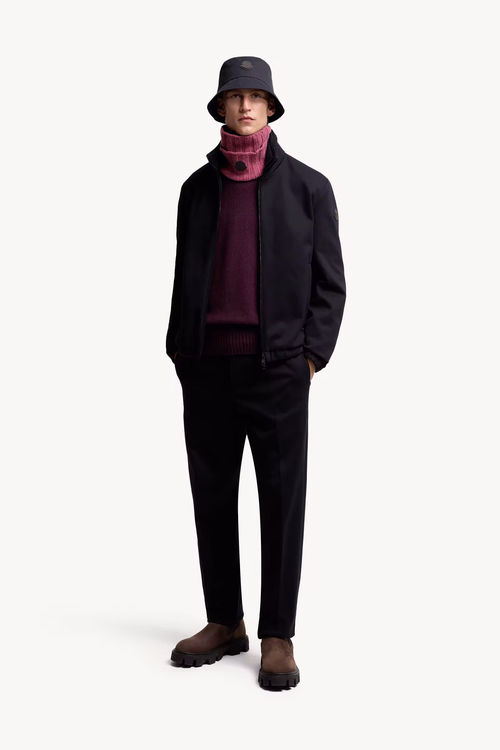 Cotton Blend Tailored Pants