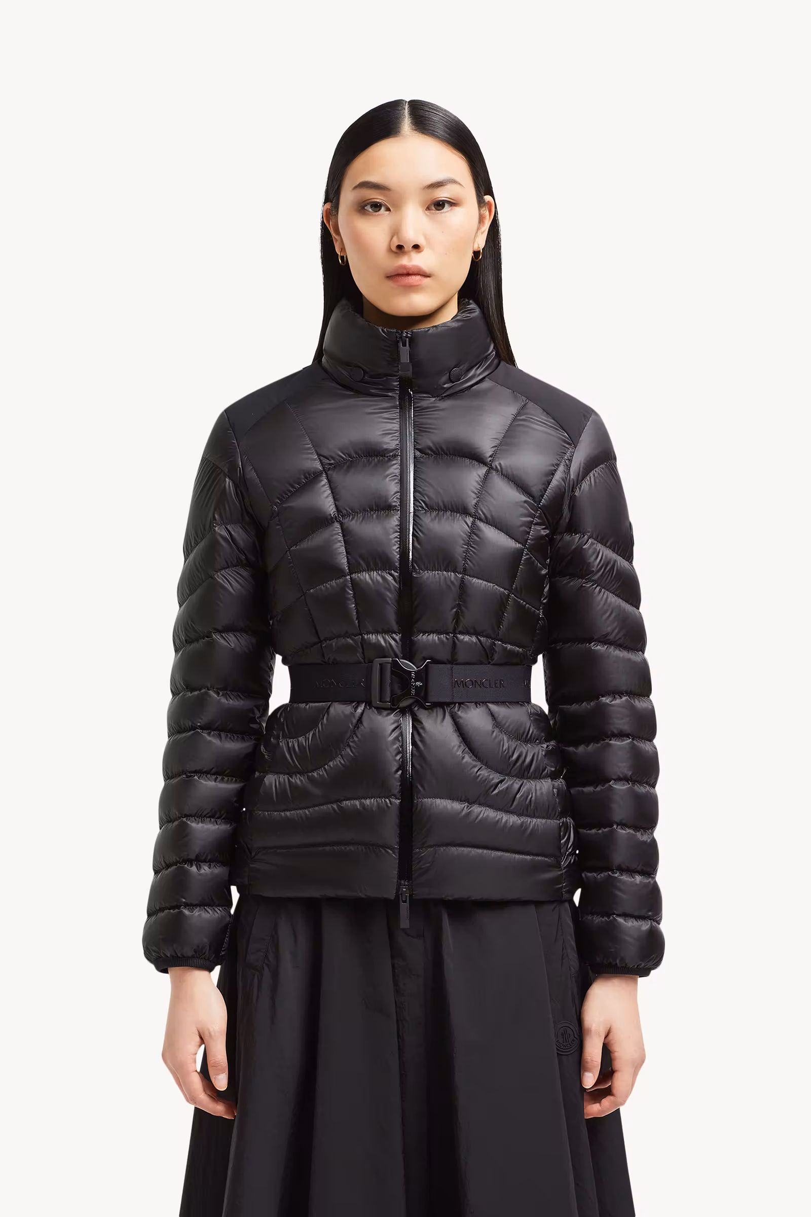 Gramont Hooded Geometric-Quilted Short Down Jacket
