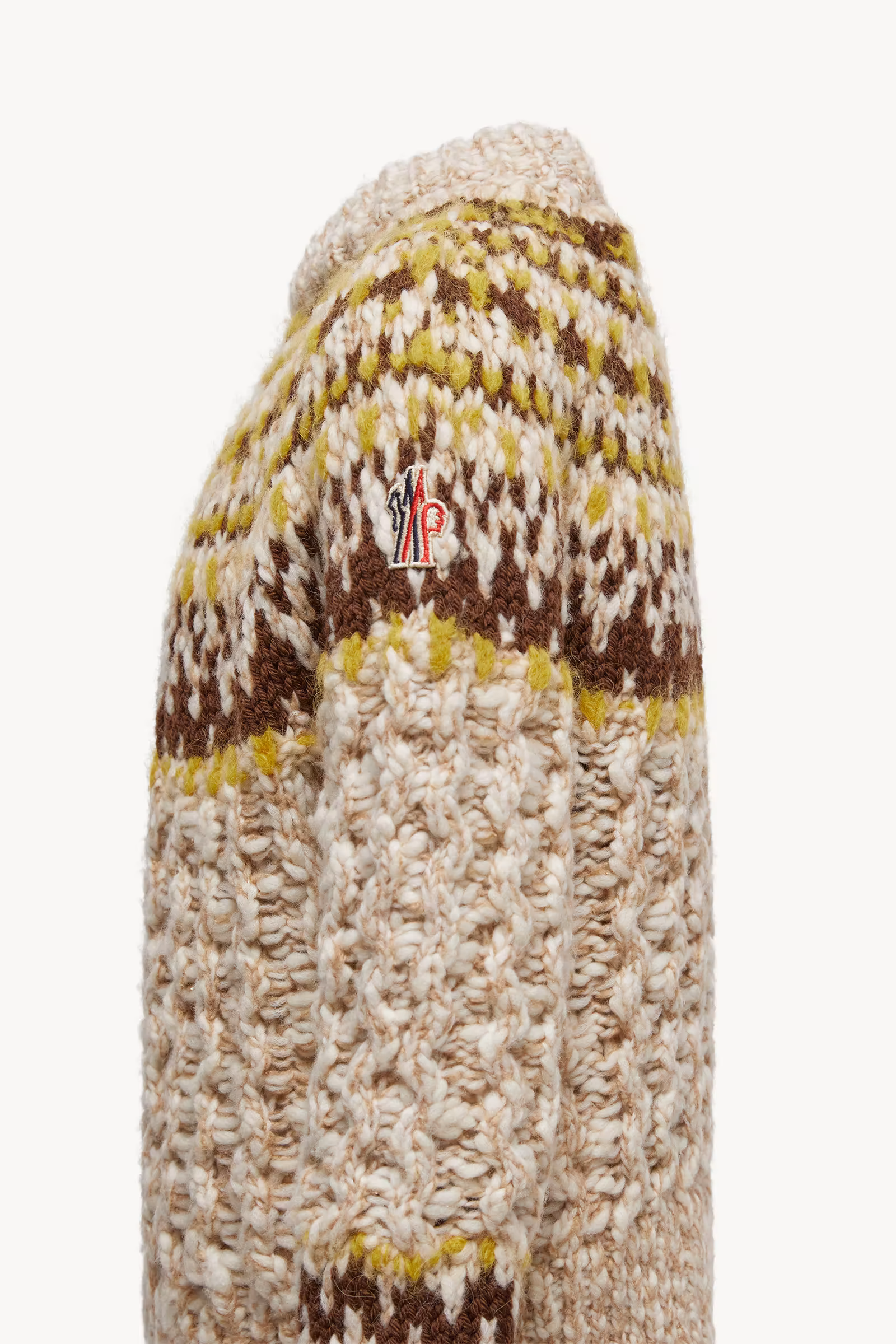 Wool Blend Jacquard Turtleneck Sweater