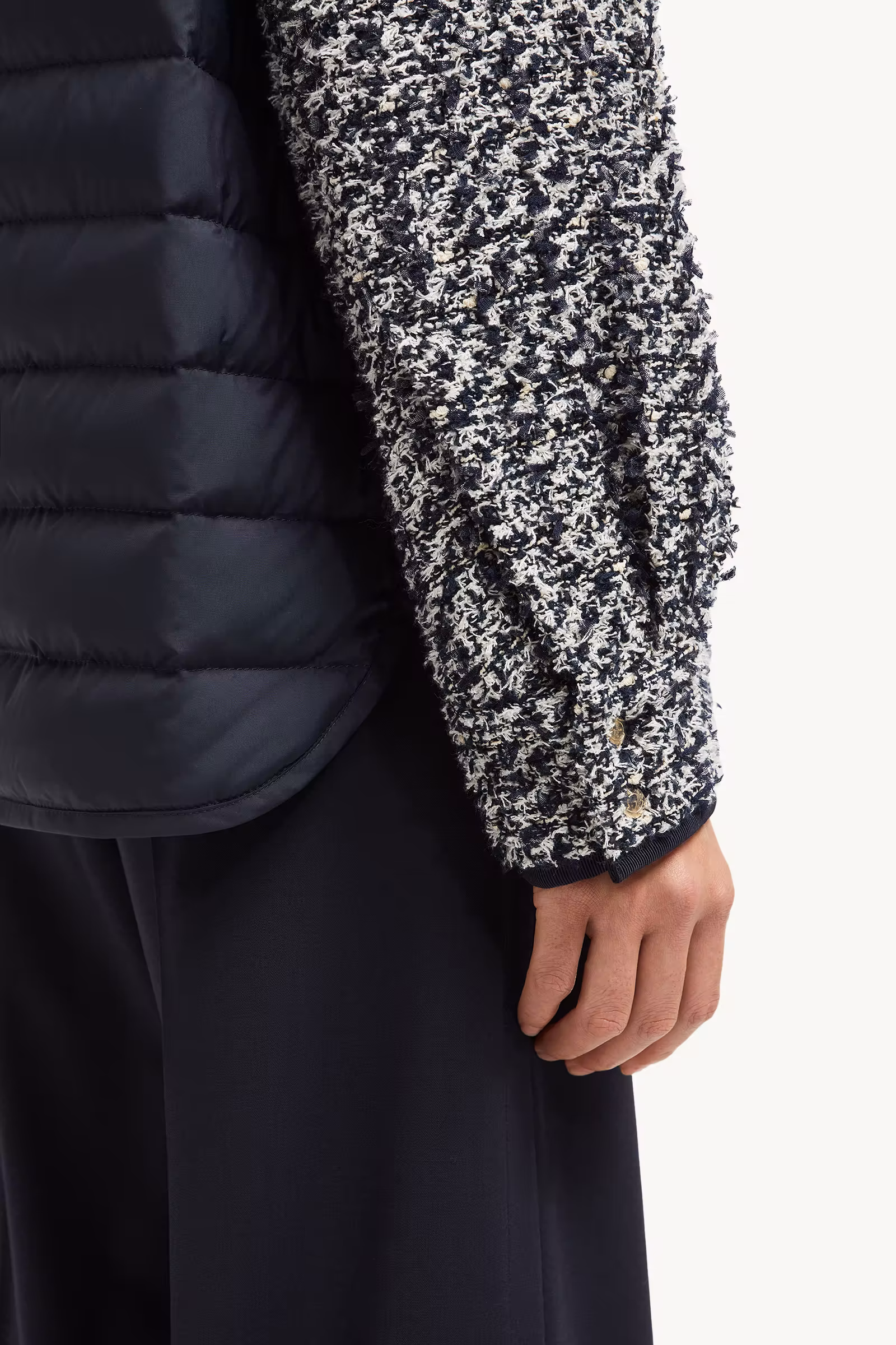 Tweed Down Shirt Jacket