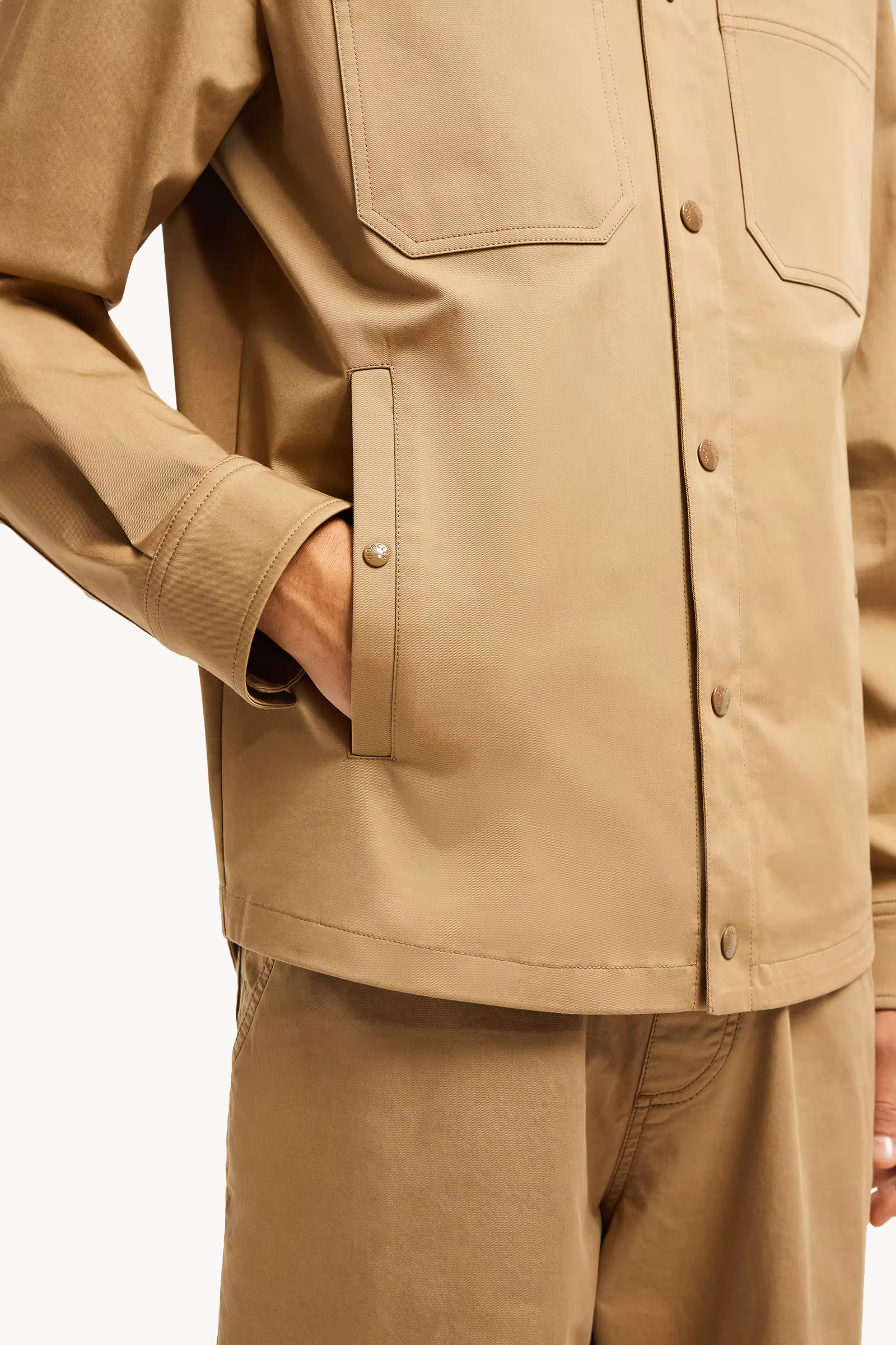 Cotton Gabardine Shirt Jacket