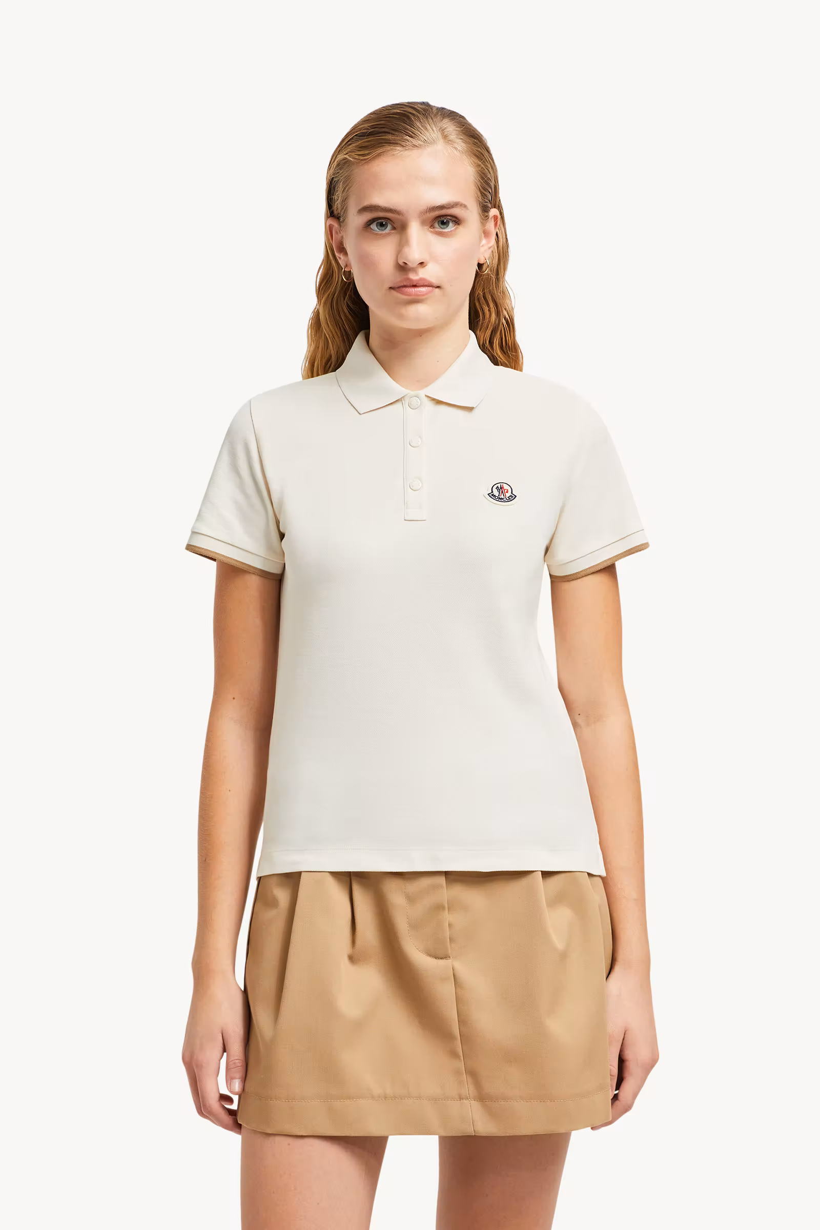 Logo Patch Cotton Piquet Polo Shirt