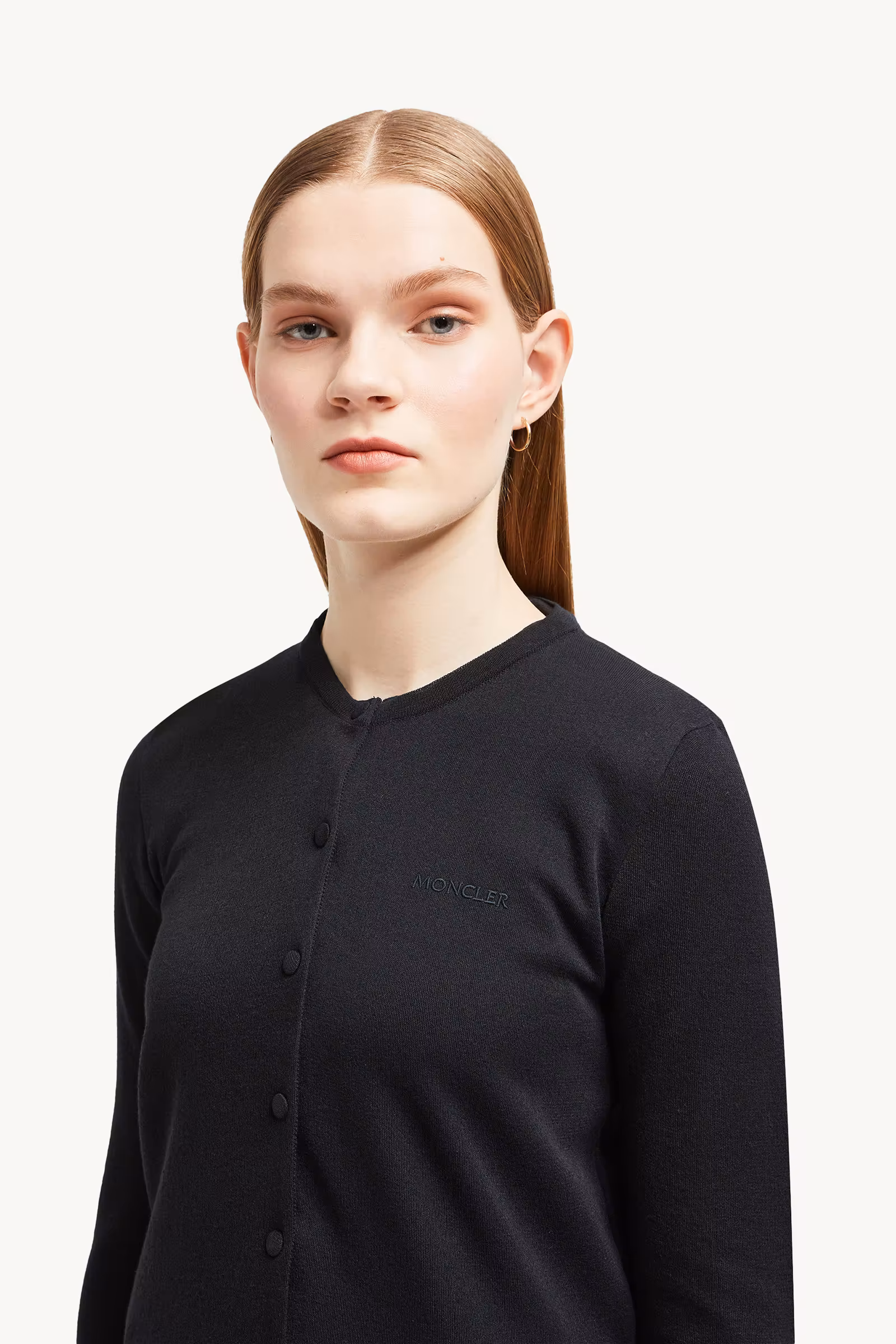 Embroidered Logo Cotton Cardigan