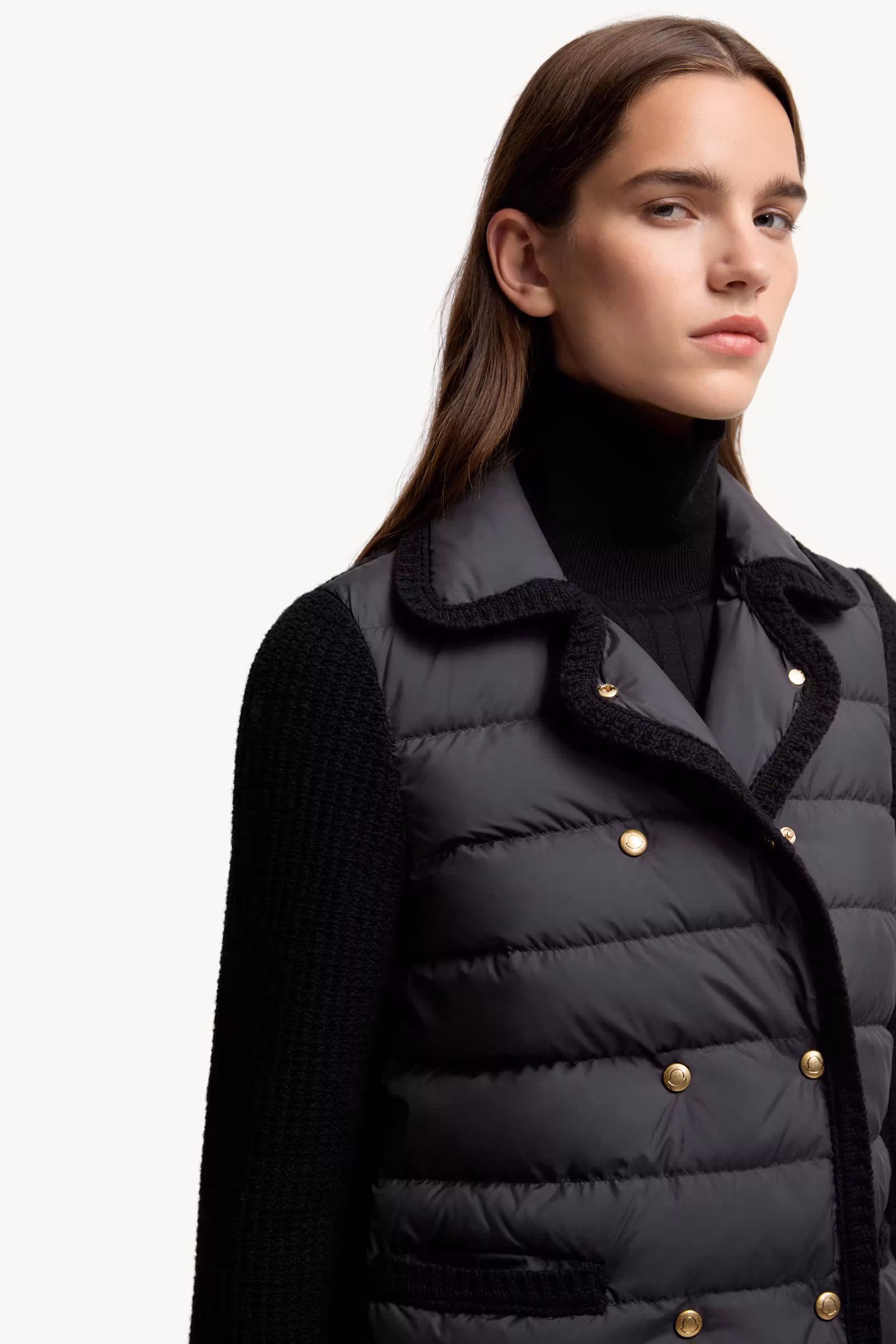 Wool & Cashmere Padded Cardigan