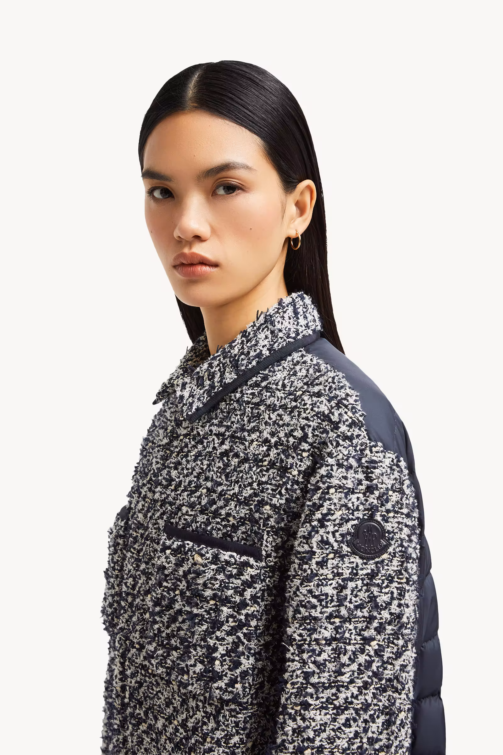 Tweed Down Shirt Jacket