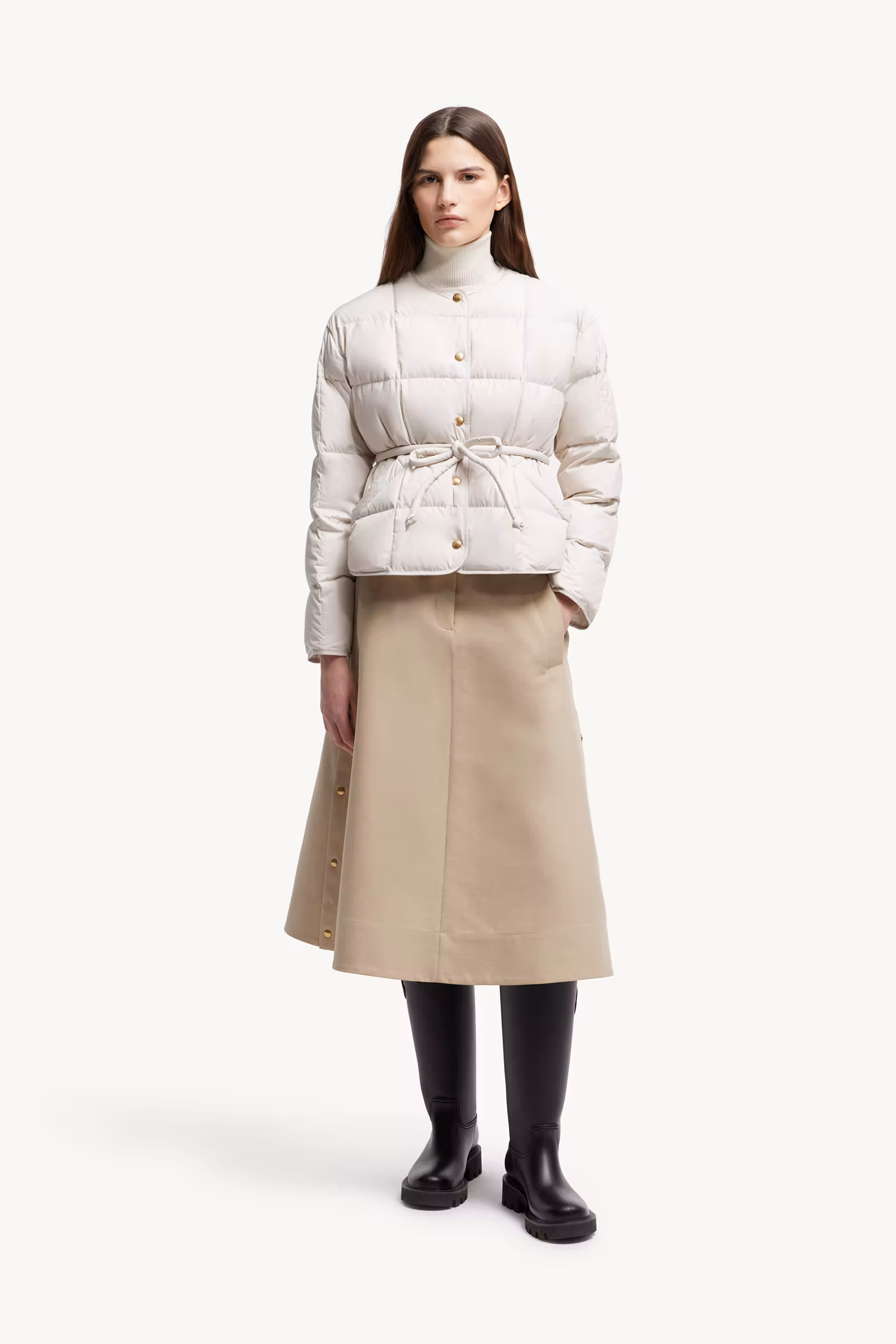 Caramagne Belted Short Down Jacket