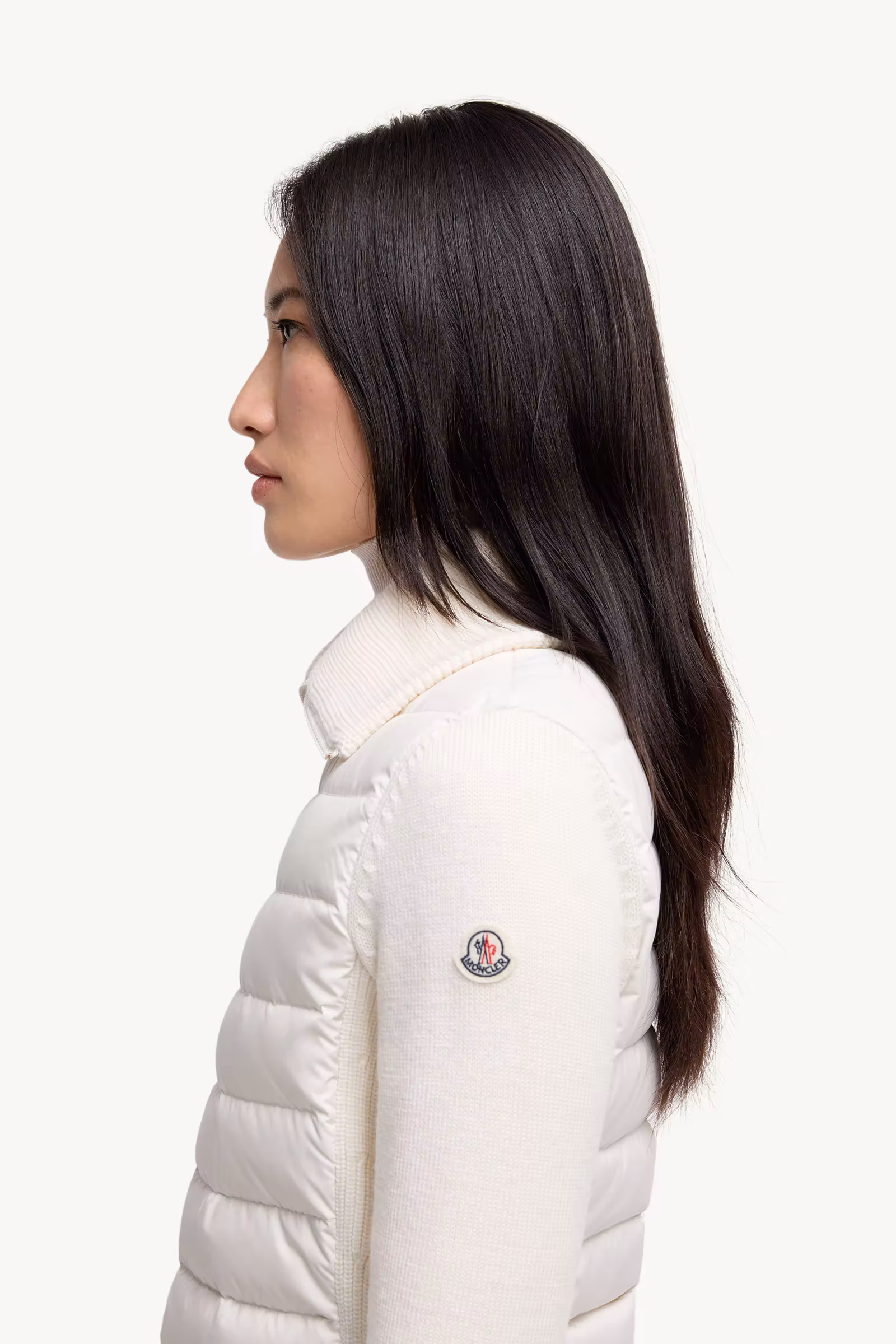 Padded Wool Zip-Up Cardigan