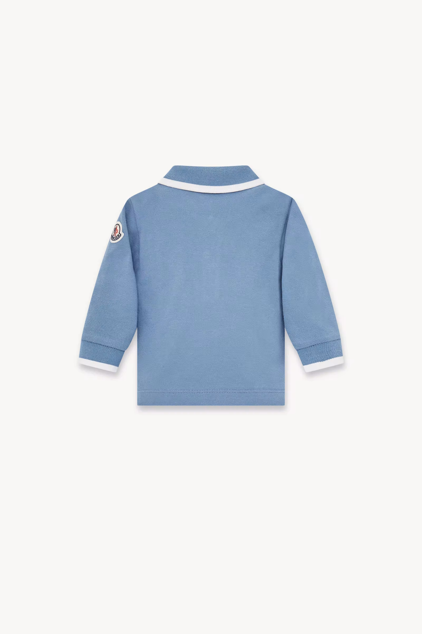 Embroidered Teddy Bear Long Sleeve Polo Shirt