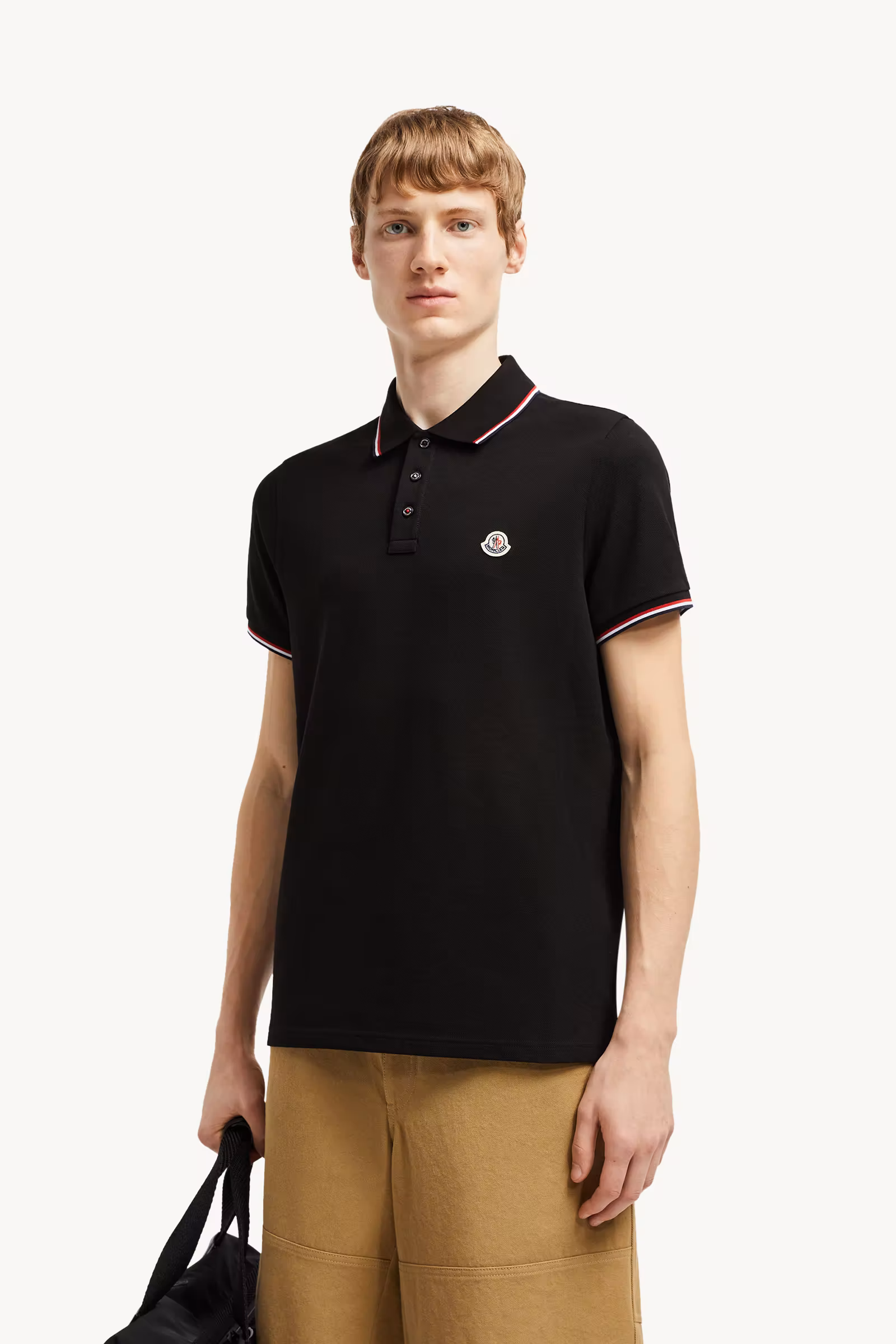 Tricolor-Trimmed Cotton Piquet Polo Shirt