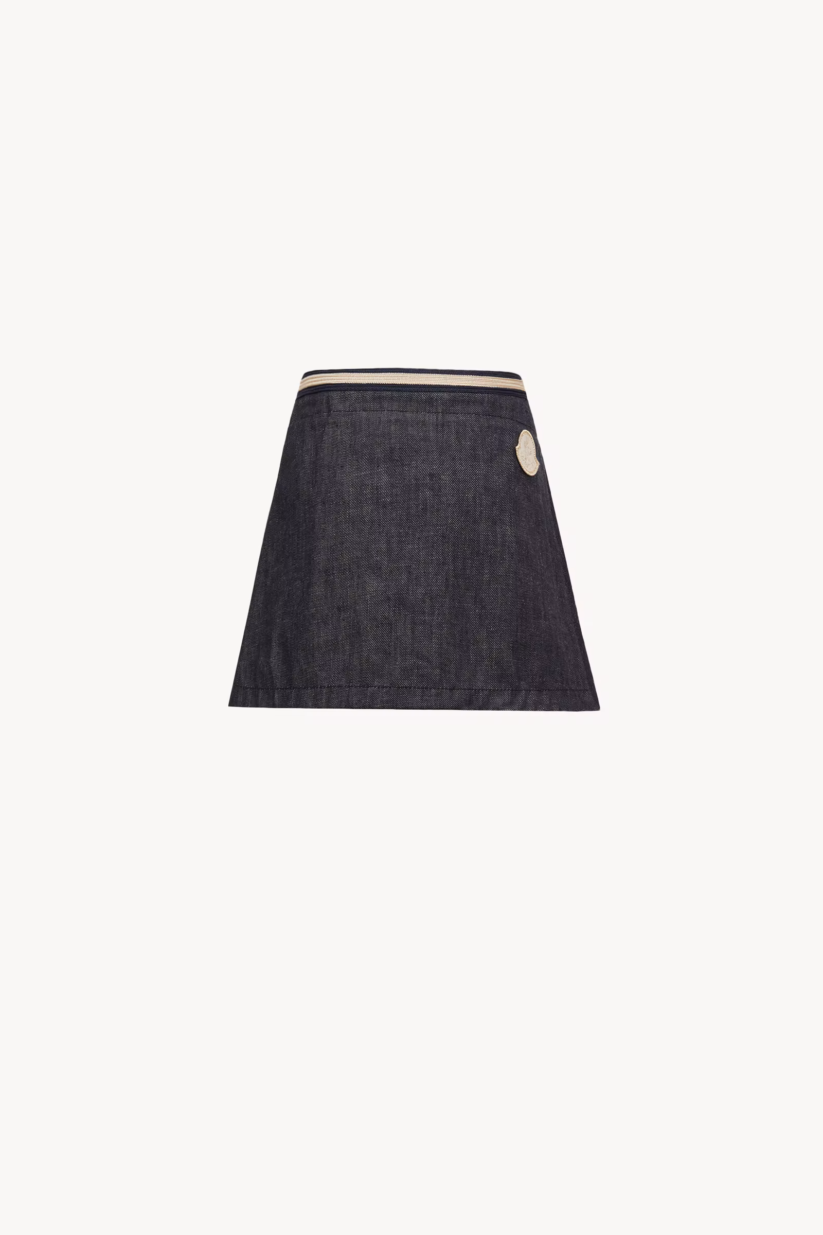Pleated Denim Skirt
