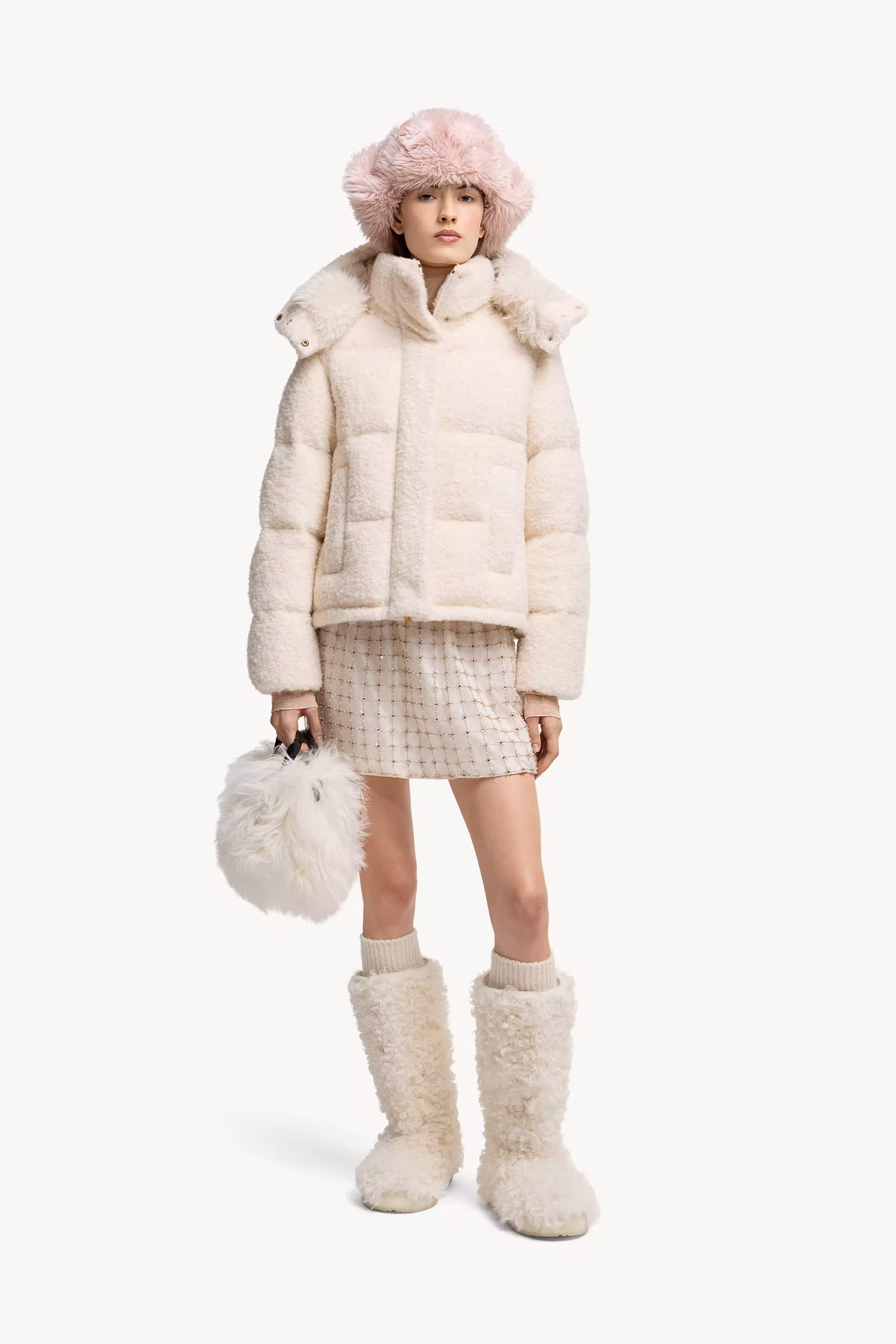 Micro Caradoc Shearling Tote Bag