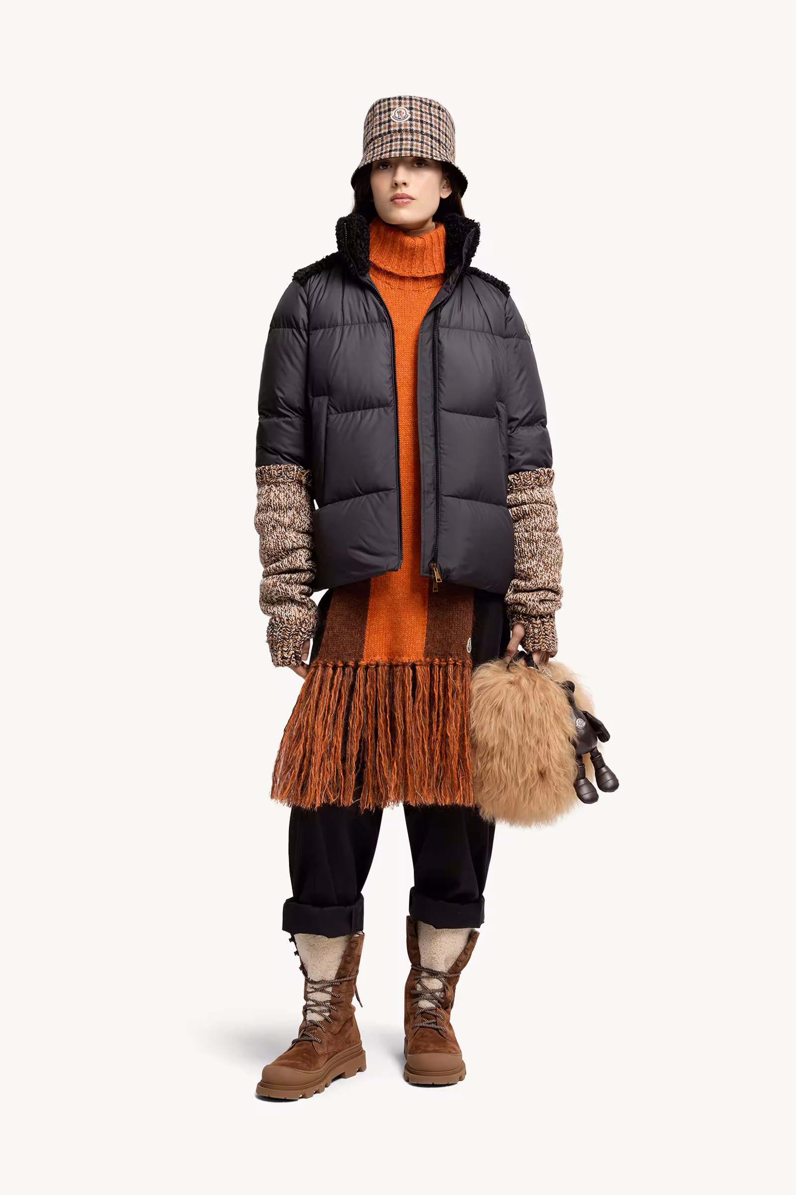 Esnaie Teddy-Trimmed Short Down Jaket