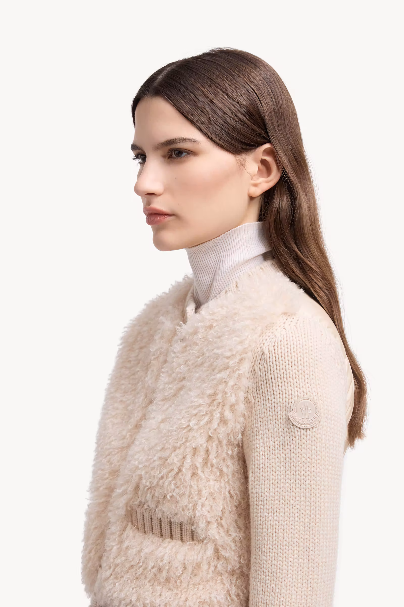 Padded Wool & Teddy Cardigan