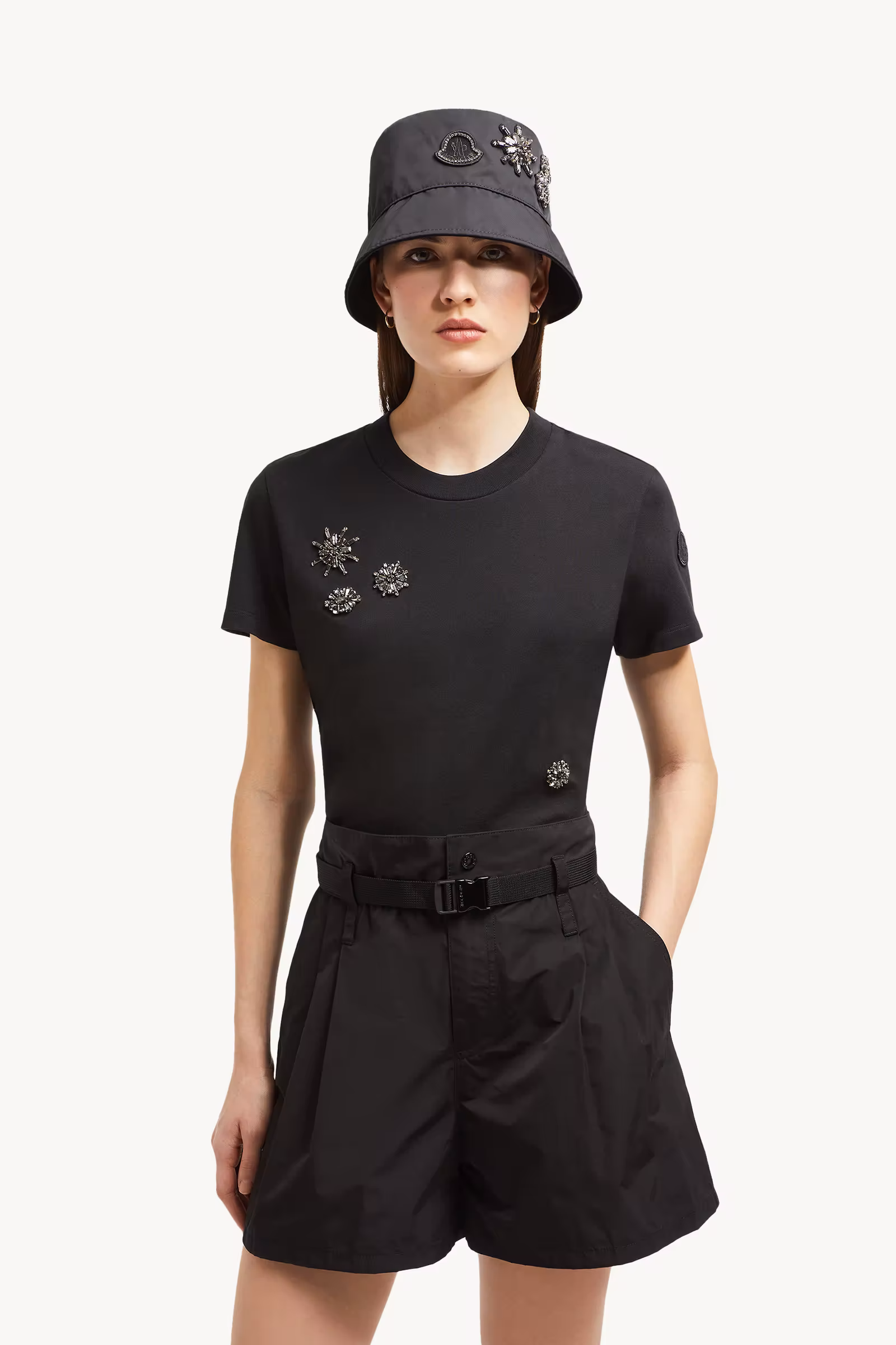 Crystal Flowers Cotton T-Shirt