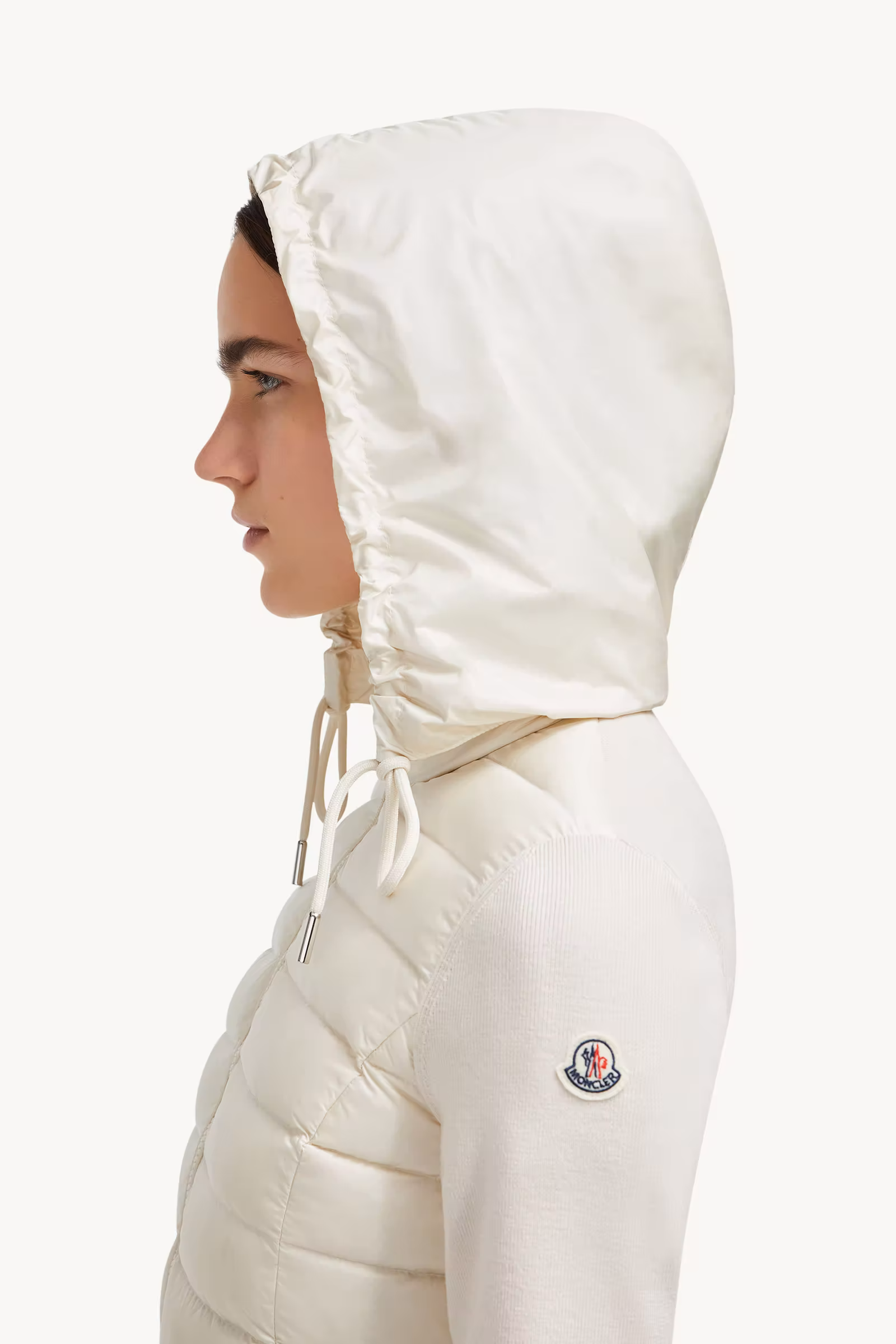 Padded Wool Zip-Up Cardigan