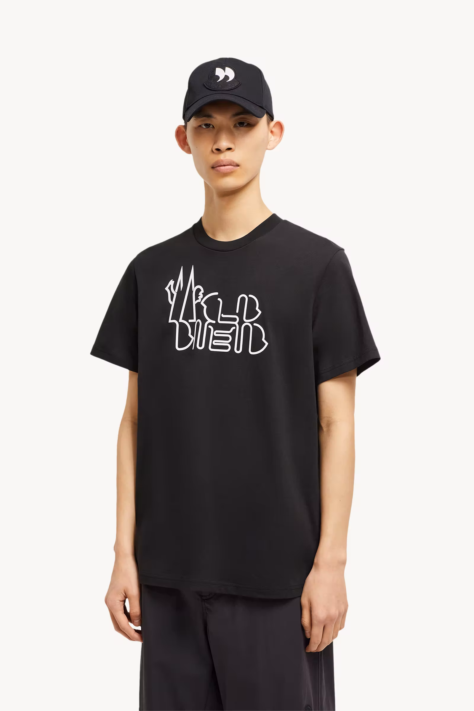 Curved Logo Cotton T-Shirt