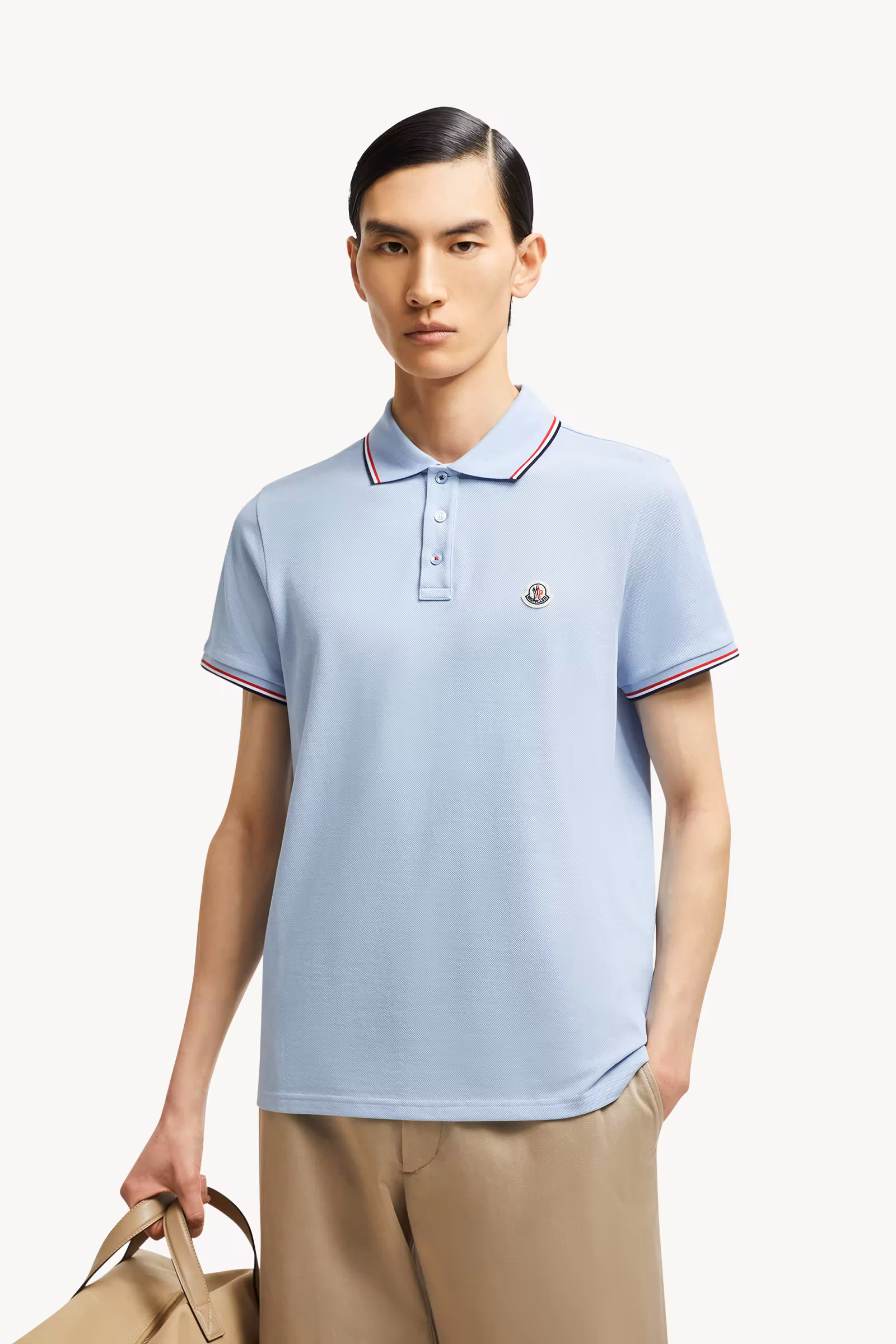 Tricolor-Trimmed Cotton Piquet Polo Shirt