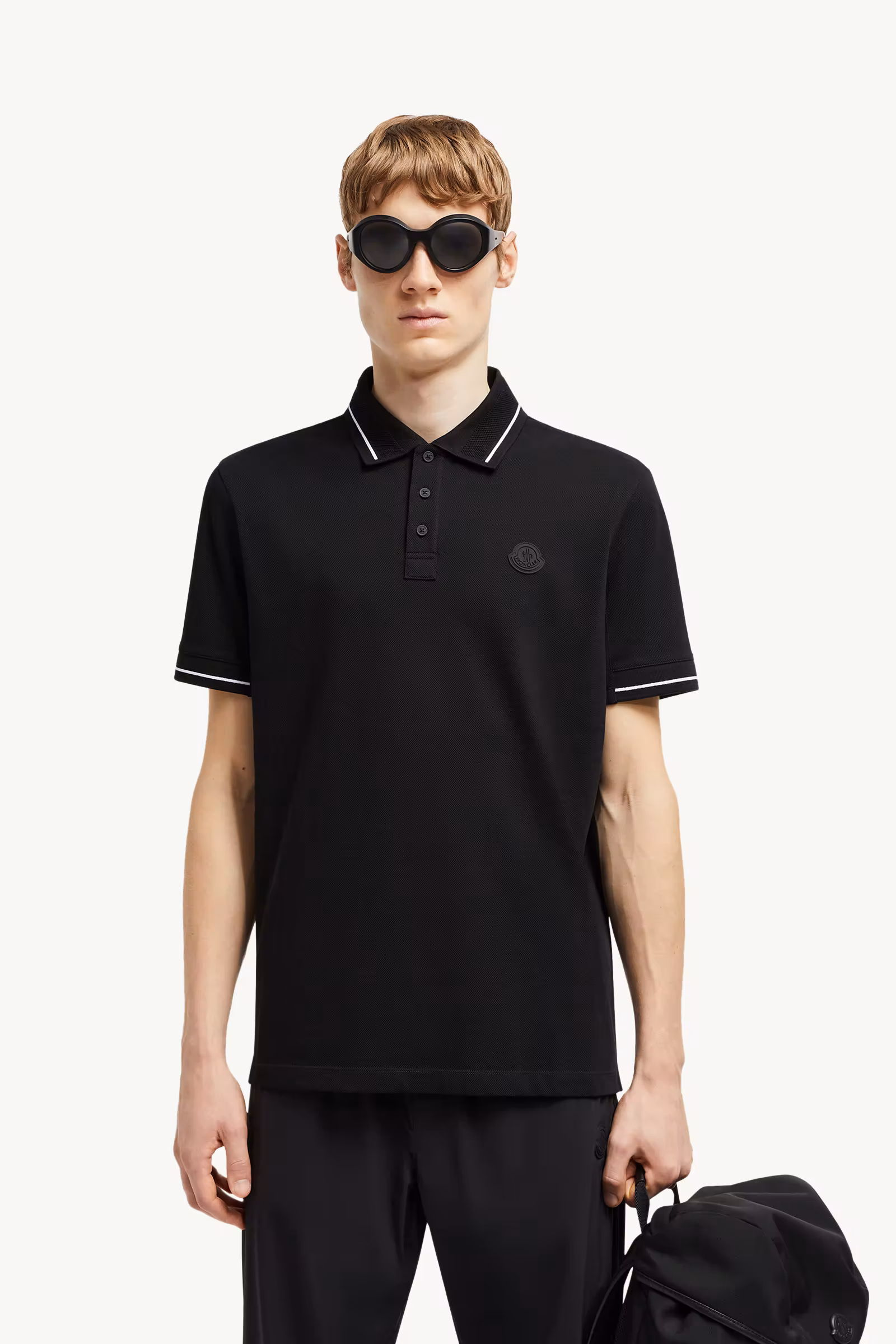 Logo Patch Cotton Polo Shirt