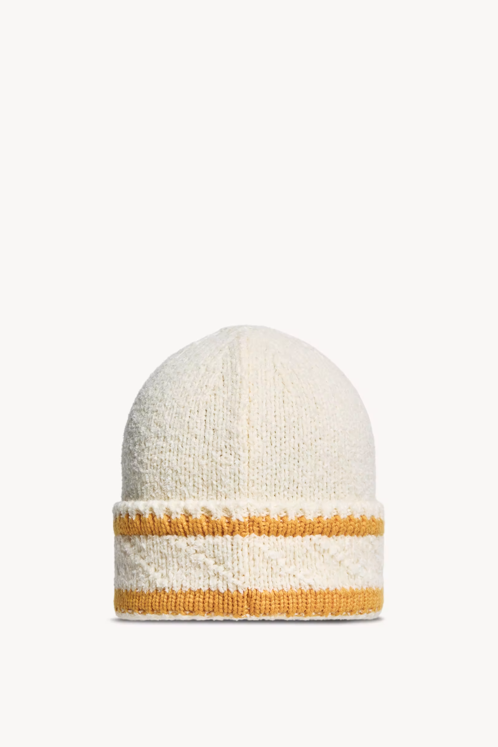 Striped Wool & Cotton Blend Beanie